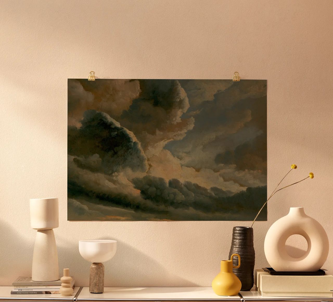 John Constable - Estudio dramático de nubes - Arte romántico del cielo poster de ClubArt