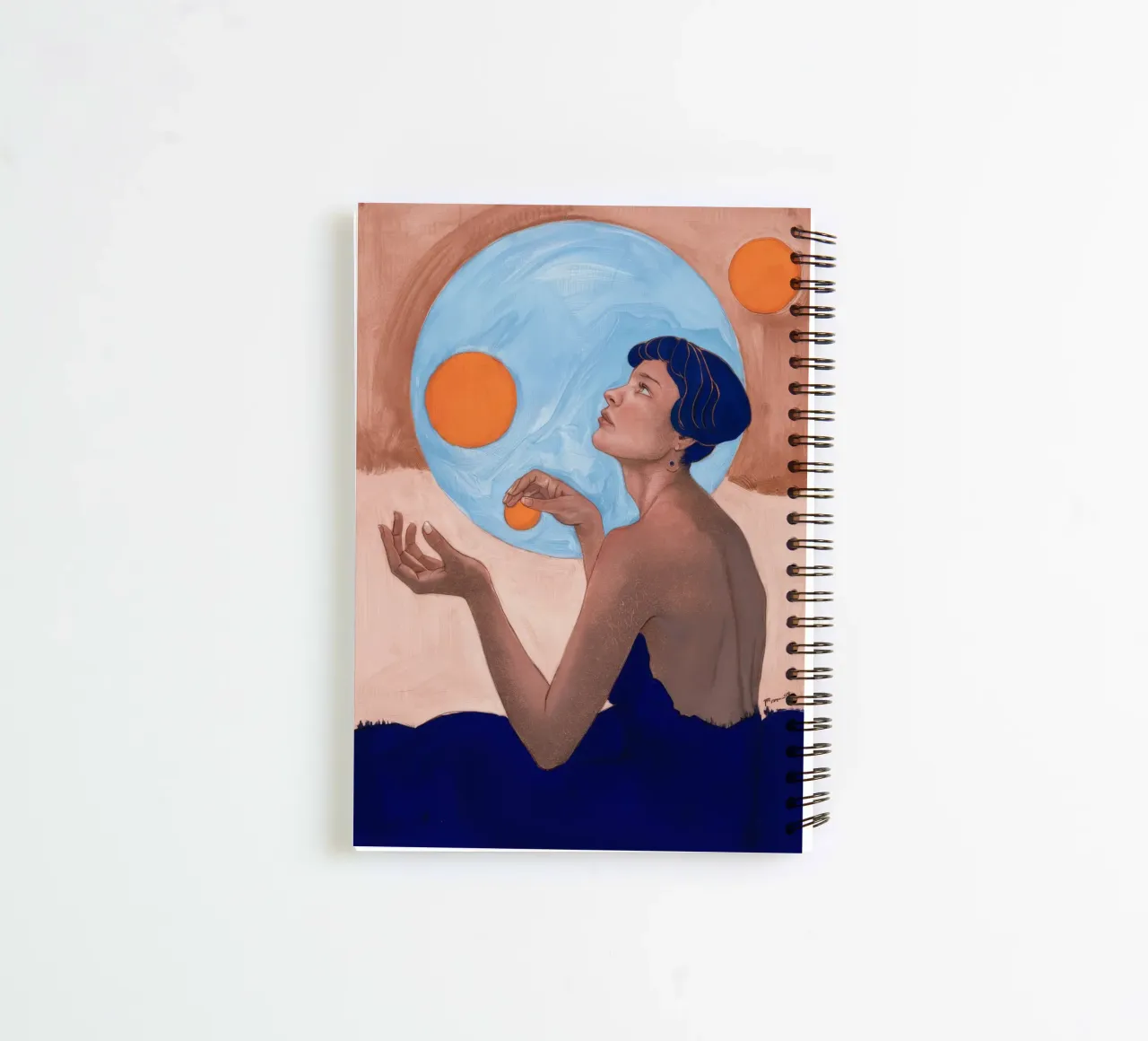 Celestial Orb Bearer spiral notebook by Vivid Reverie