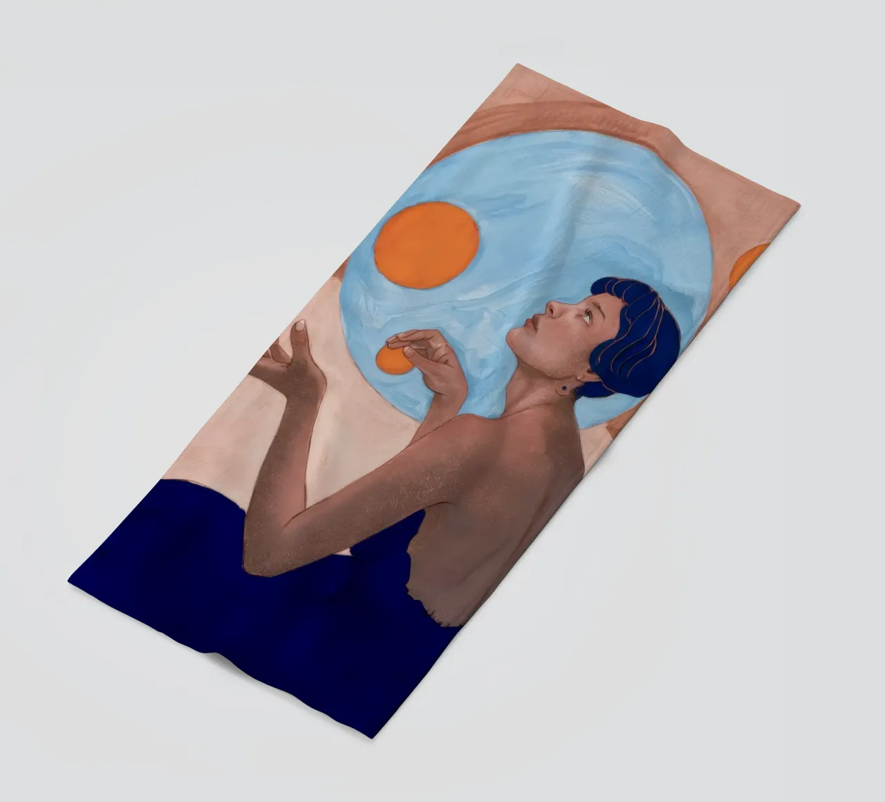 Celestial Orb Bearer beach towel by Vivid Reverie