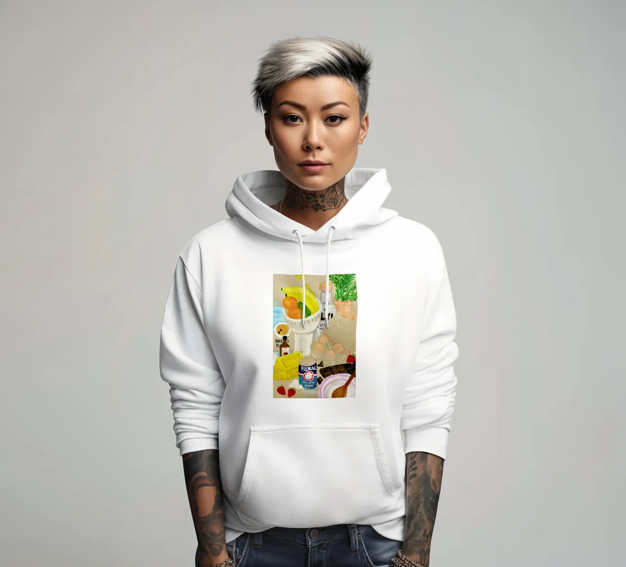 Cluttered Baking sudadera con capucha de Paloma Kua