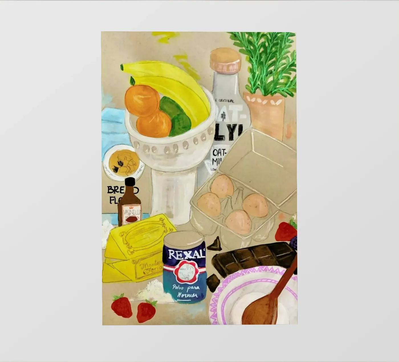 Cluttered Baking backlit folie van Paloma Kua