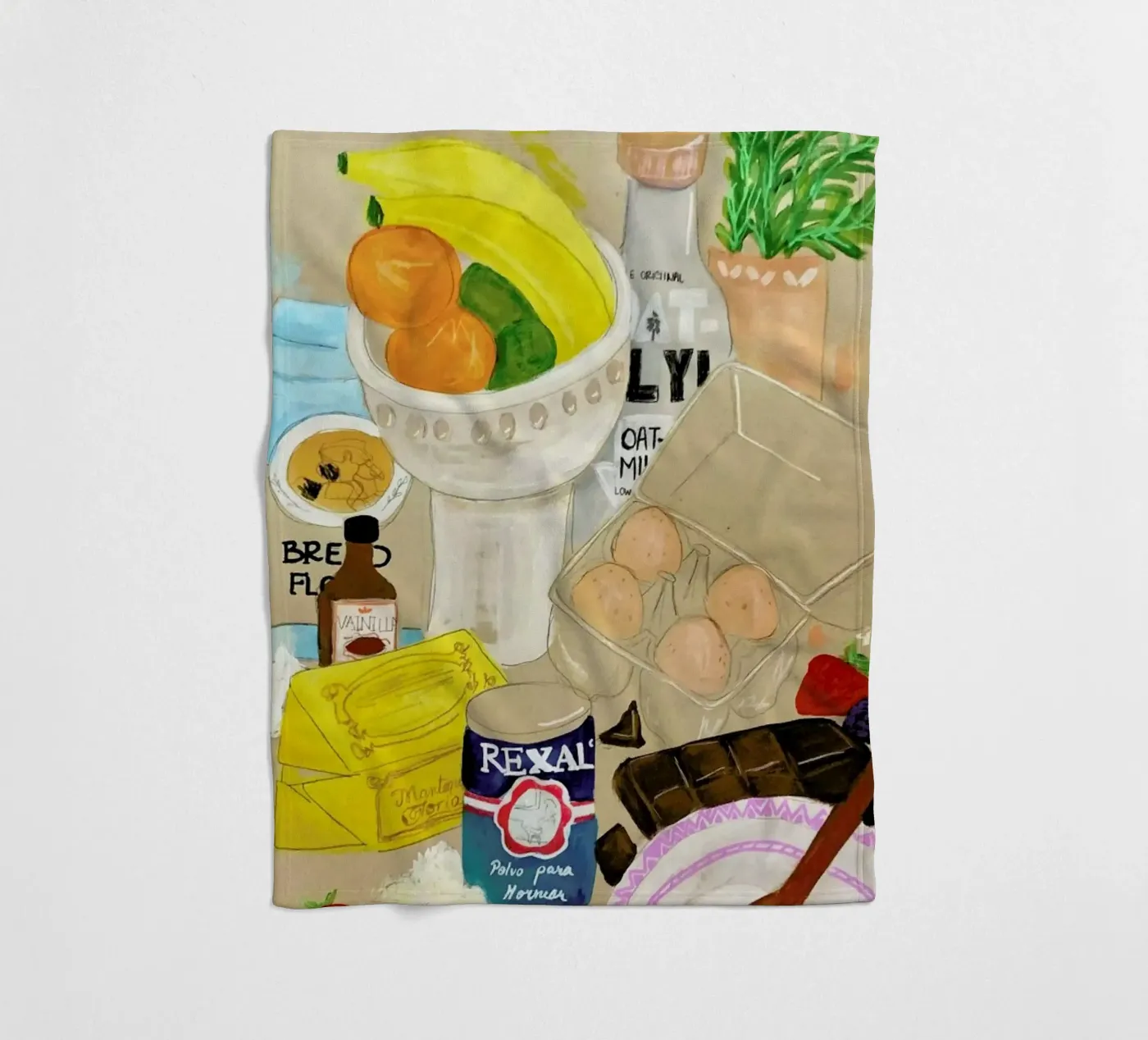 Cluttered Baking Fleecedecke von Paloma Kua