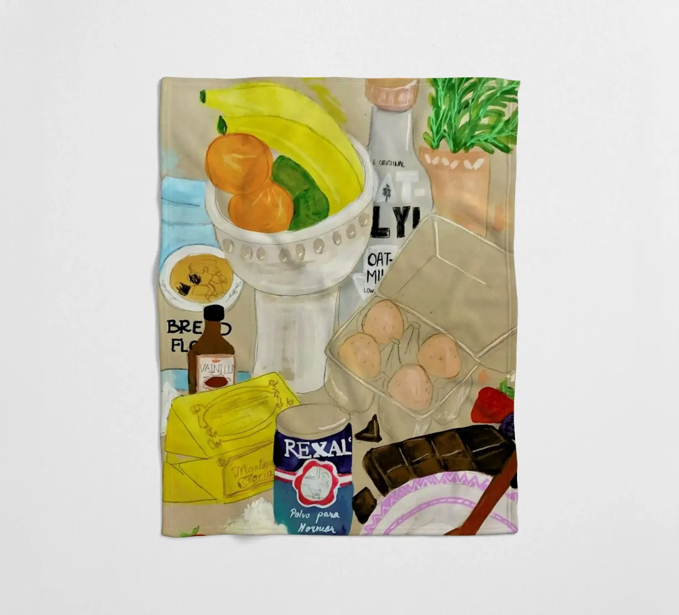 Cluttered Baking fleecedeken van Paloma Kua