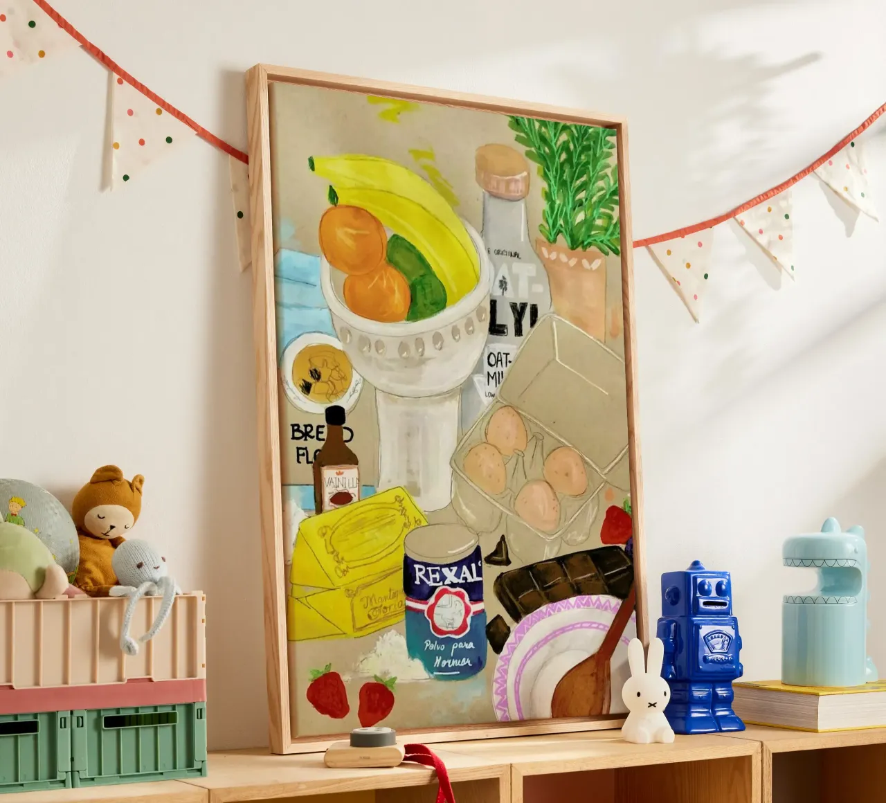 Cluttered Baking tela con Cornice a cassetta da Paloma Kua