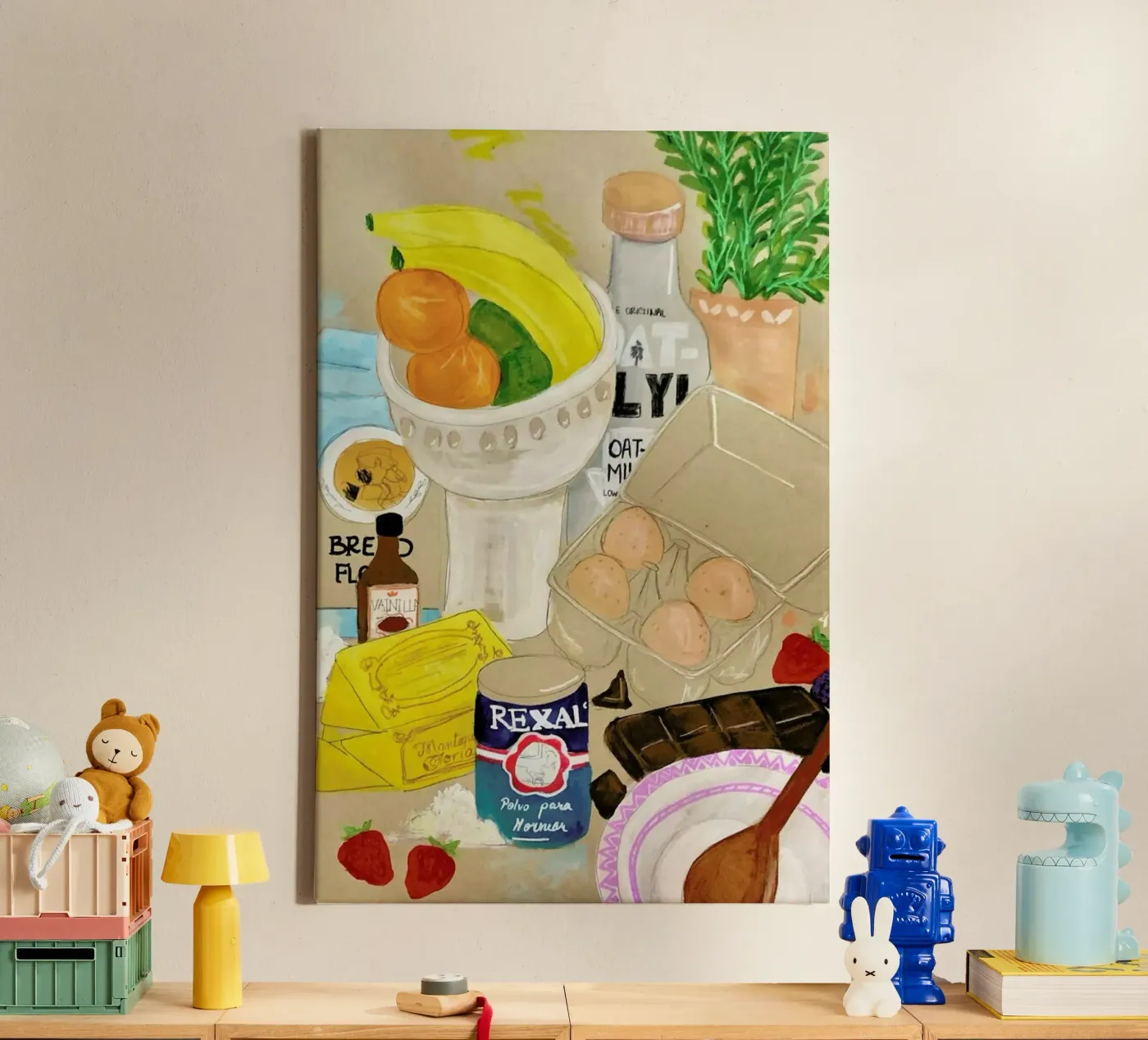 Cluttered Baking tela da Paloma Kua