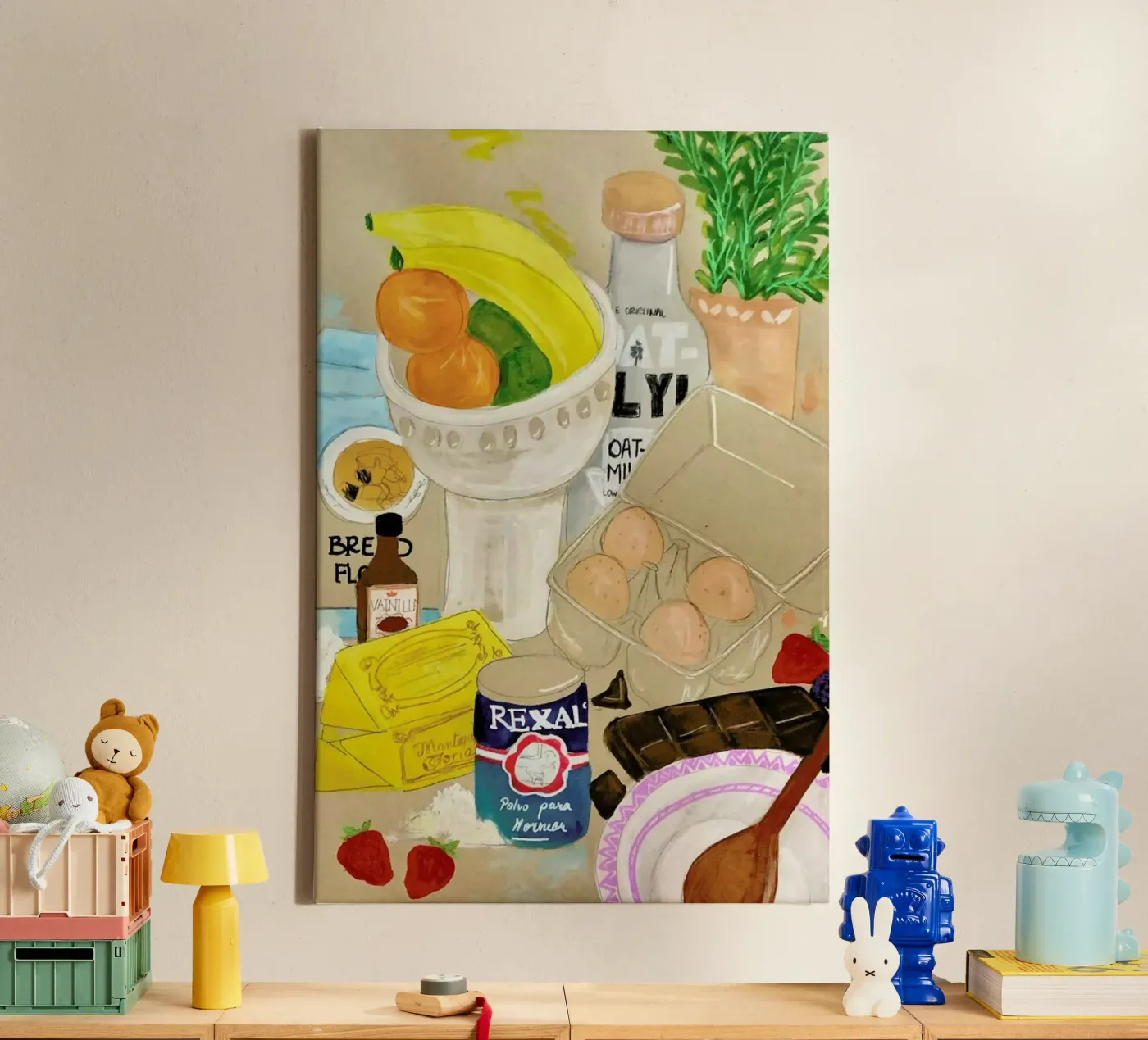 Cluttered Baking tela da Paloma Kua