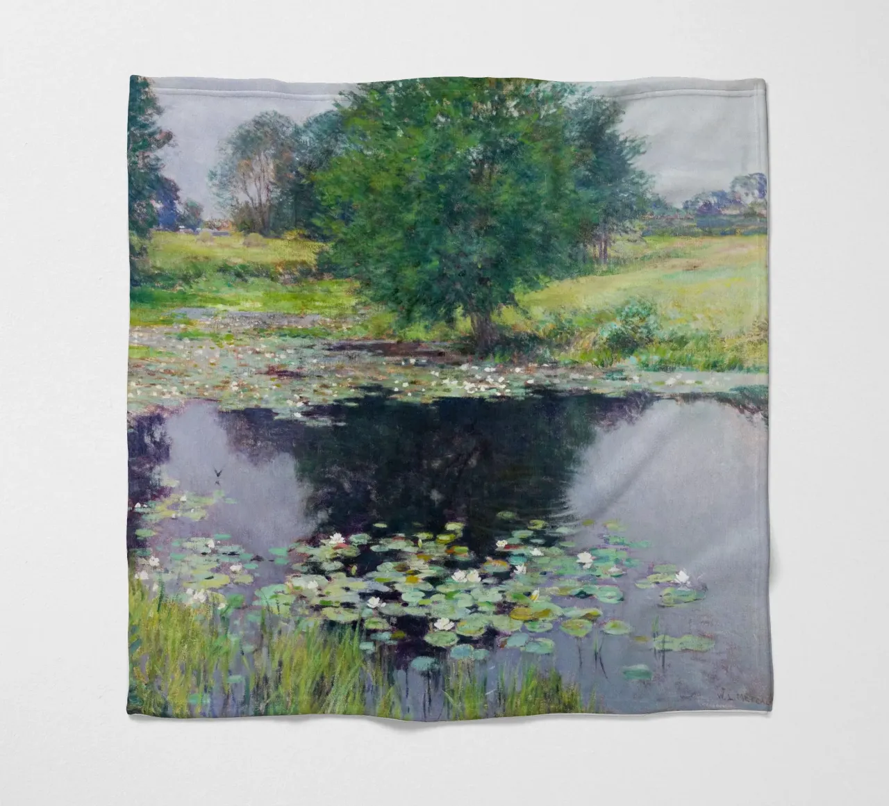 Gigli di stagno di Willard Leroy Metcalf coperta in pile da Venus Art