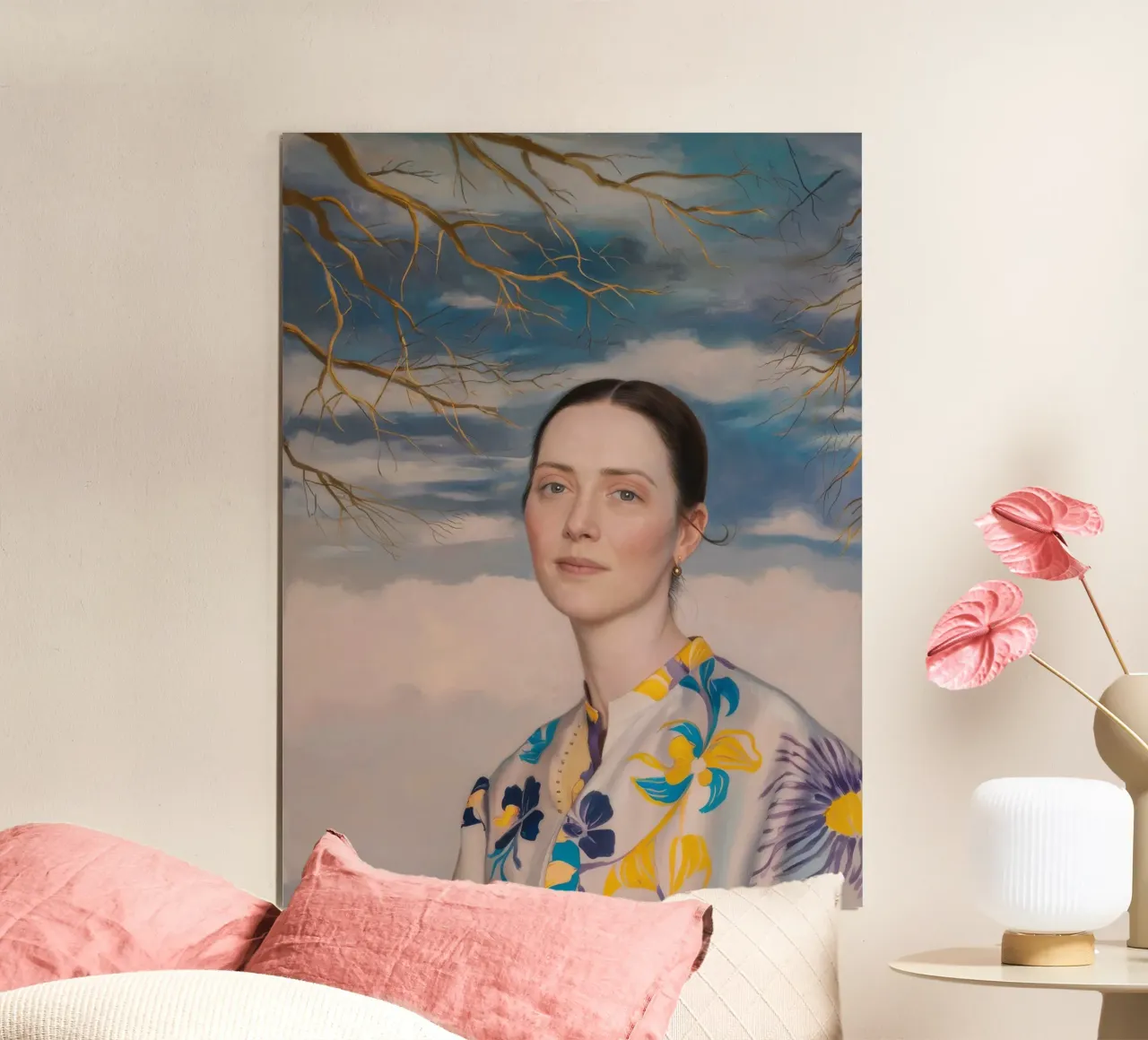 Sguardo silvestre pastello poster con telaio in plastica da Vivid Reverie
