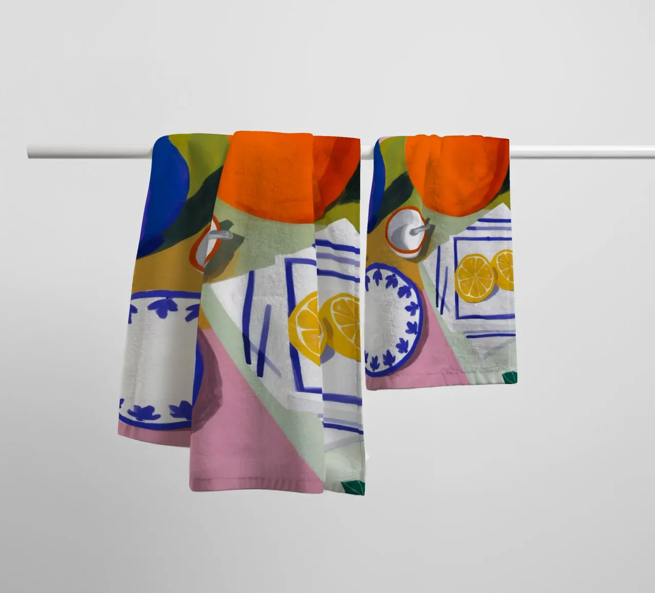 Orange Teapot Tale towel by Moonlite Desire