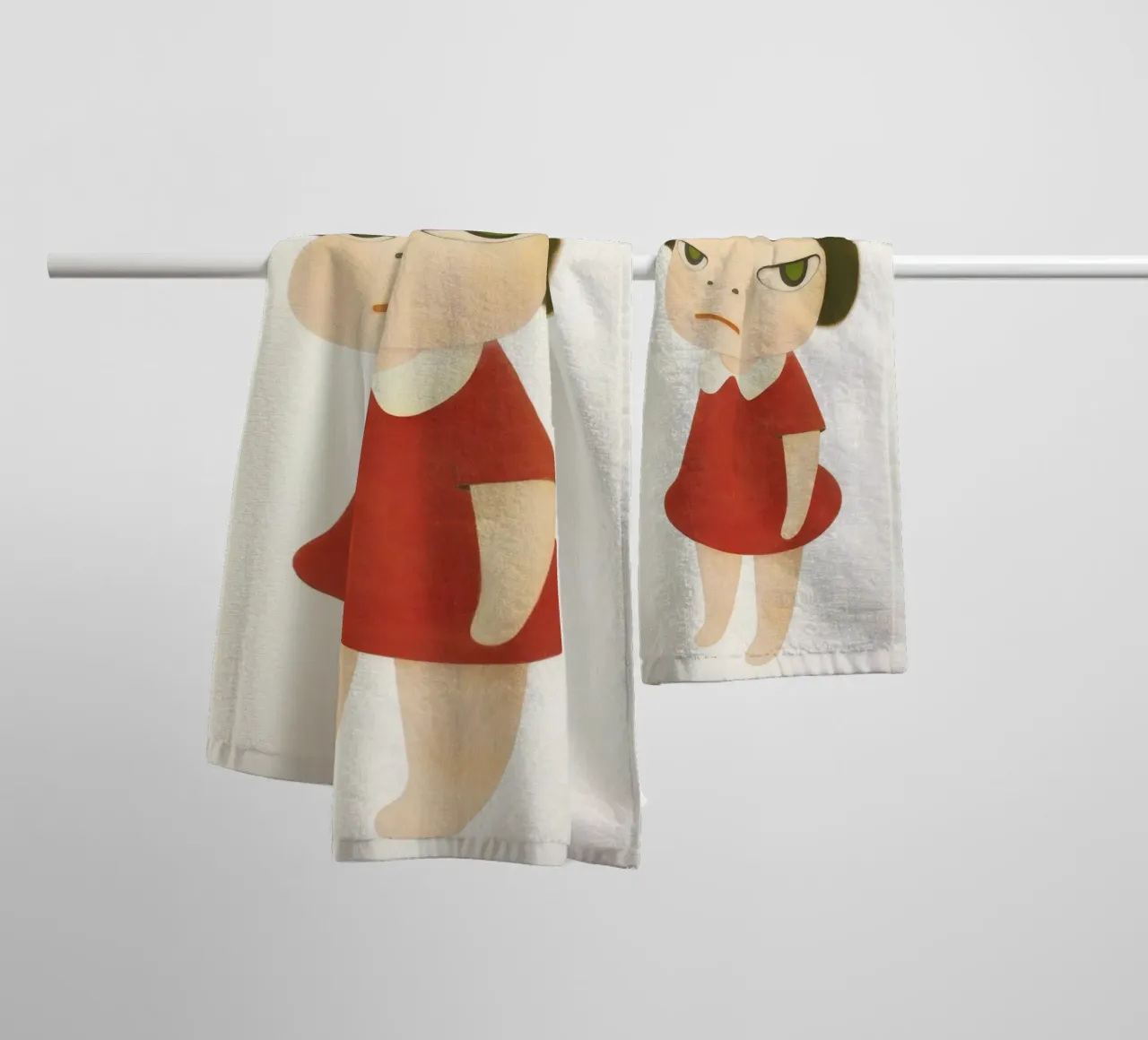 Knife Behind Back towel by Richard Wickham