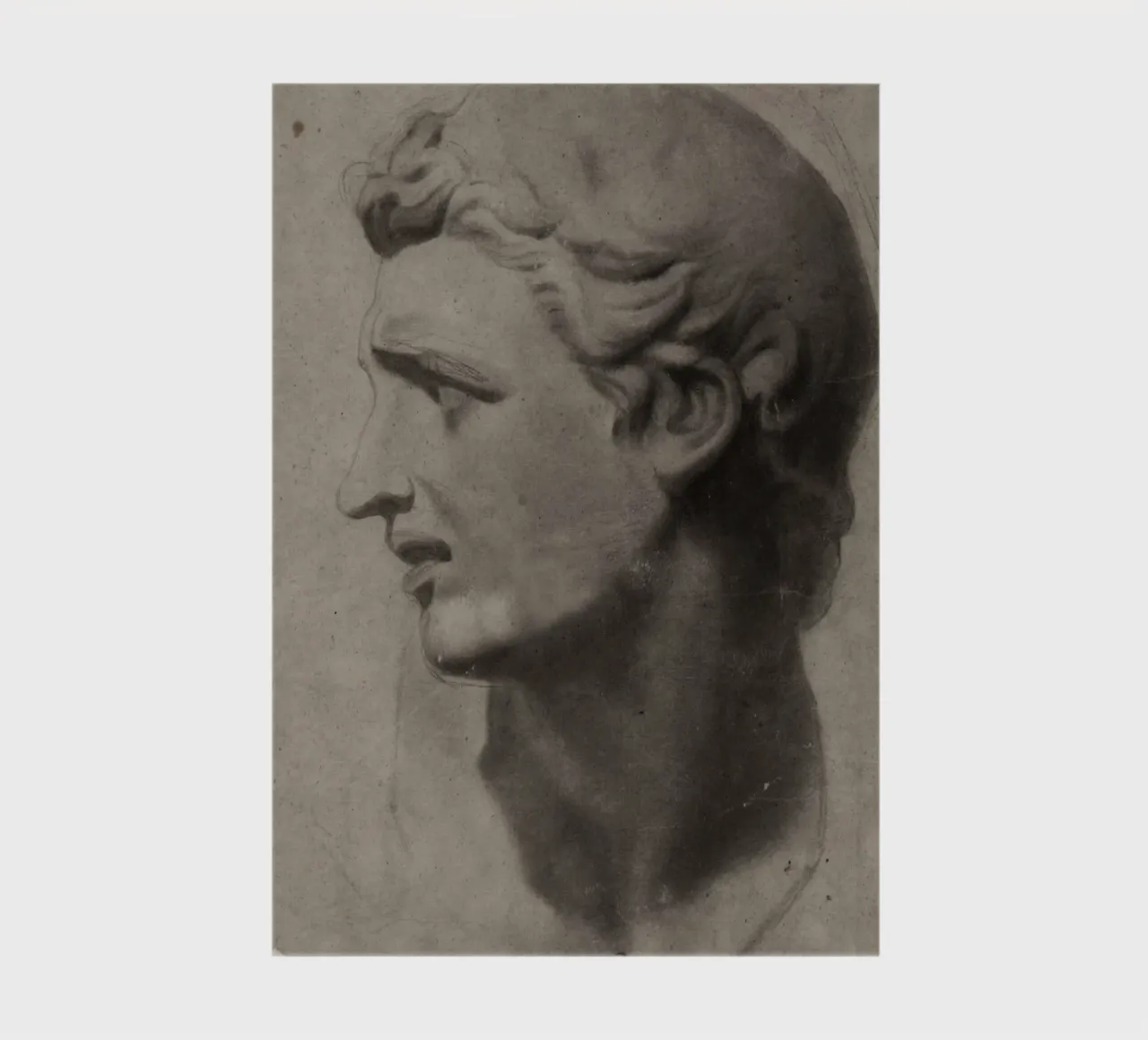 Vintage Academic Male Bust Study - Classical Drawing Art notebook by ClubArt