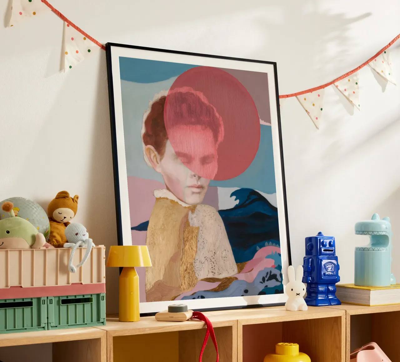 Principe del globo cremisi poster con telaio in plastica da Vivid Reverie