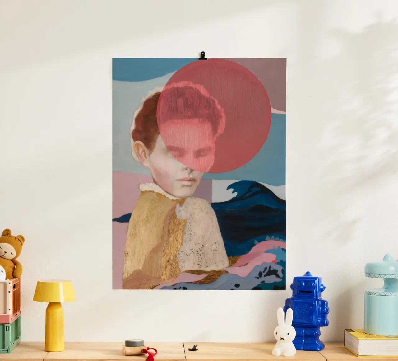 Principe del globo cremisi poster con telaio in plastica da Vivid Reverie