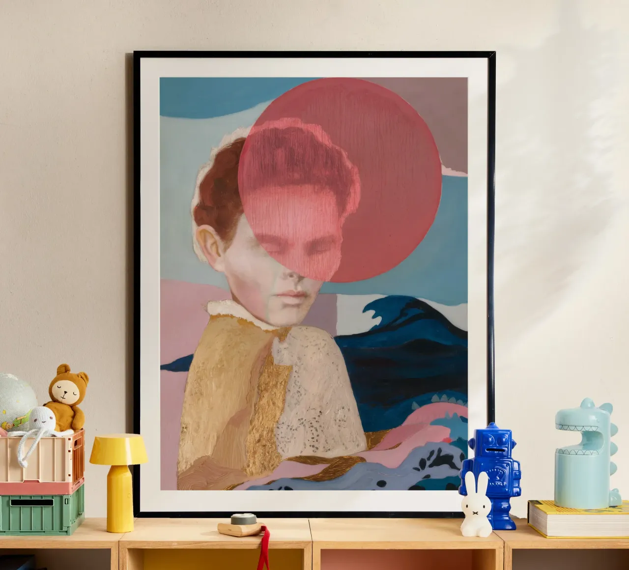 Principe del globo cremisi poster con telaio in plastica da Vivid Reverie