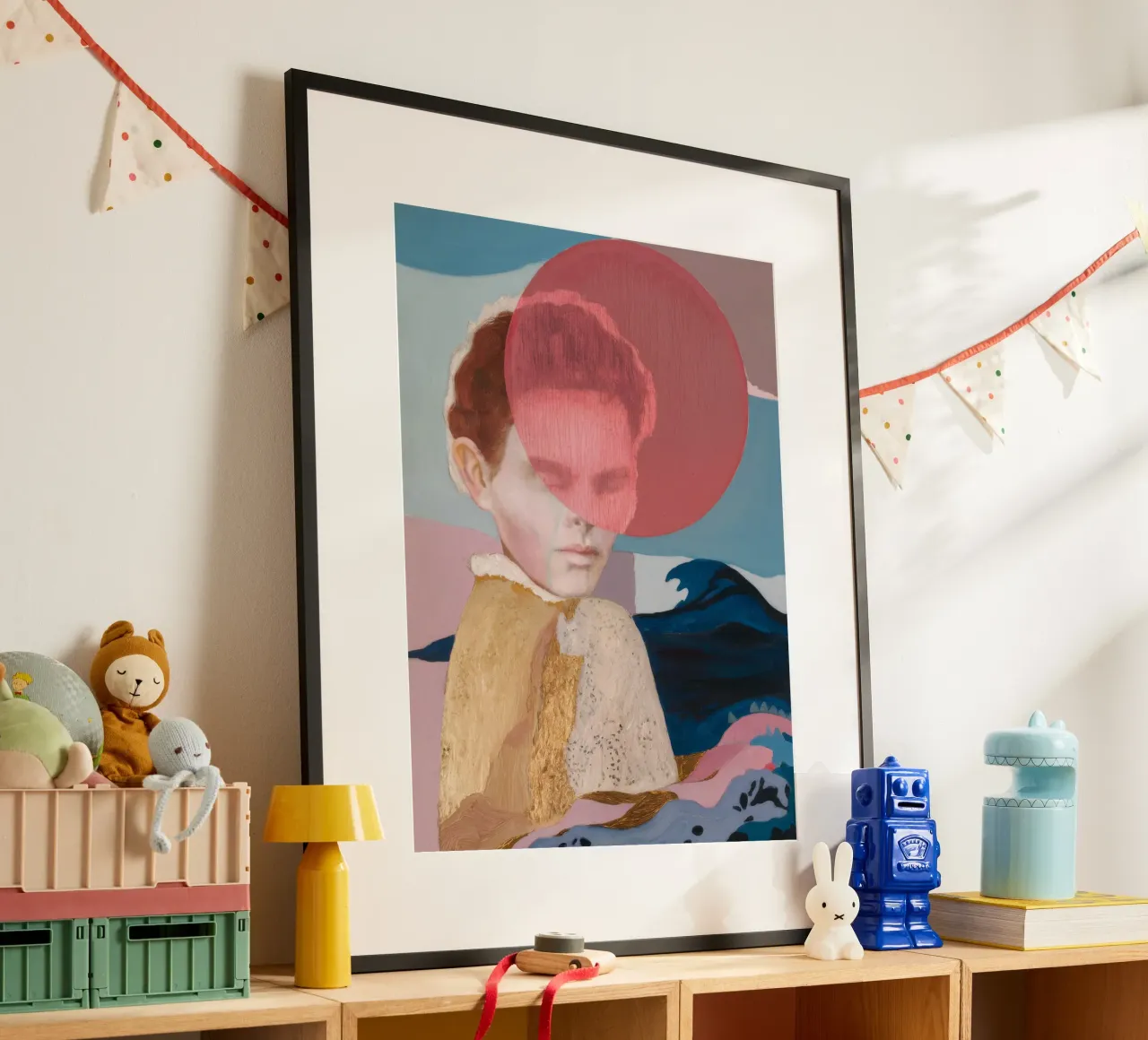 Principe del globo cremisi poster con telaio in plastica da Vivid Reverie