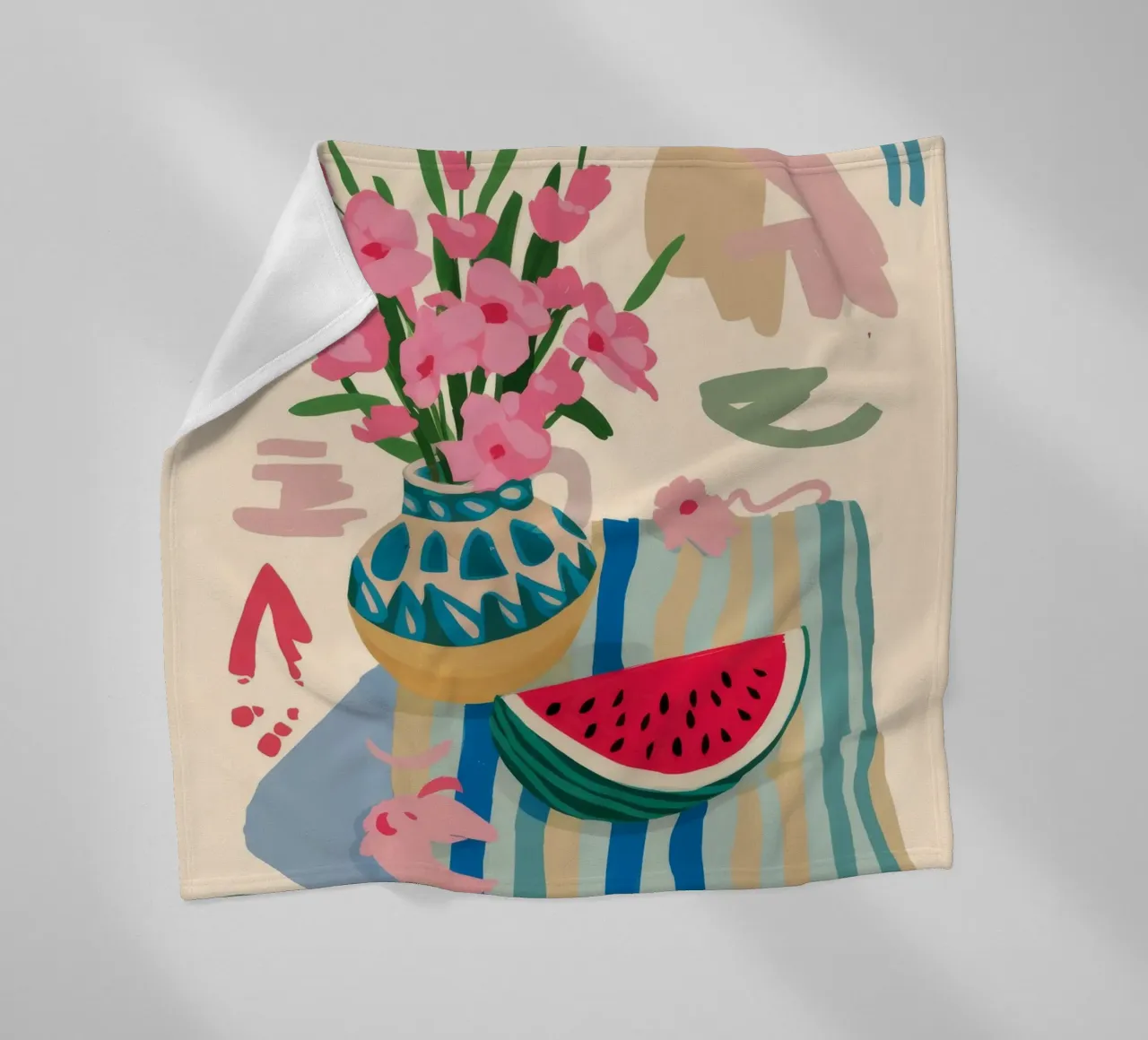 Fiesta floreale all'anguria coperta in pile da Moonlite Desire