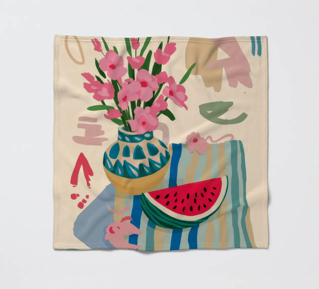 Fiesta floreale all'anguria coperta in pile da Moonlite Desire