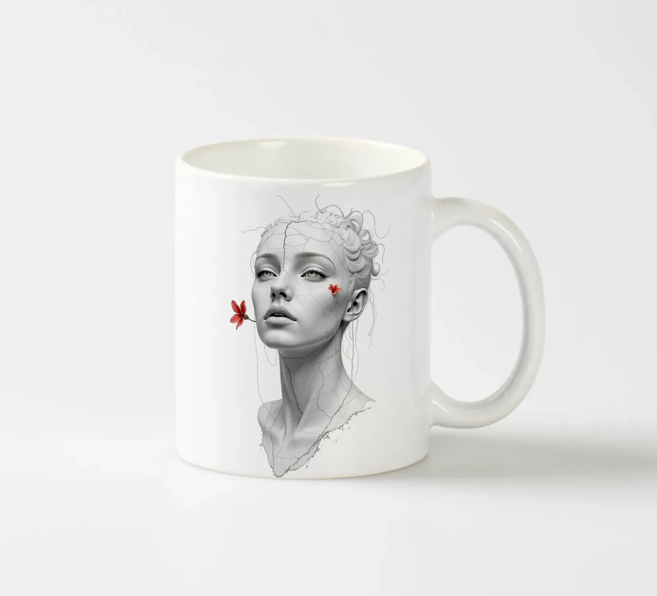 È sbocciata in silenzio tazza in ceramica da Dustlight Atelier