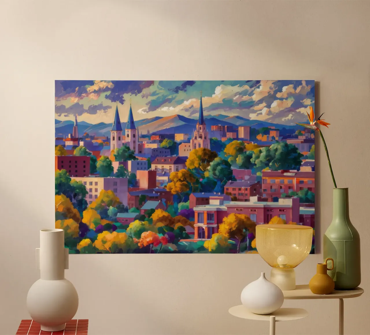 Panorama della guglia sul tetto tela con Cornice a cassetta da Lush Essence