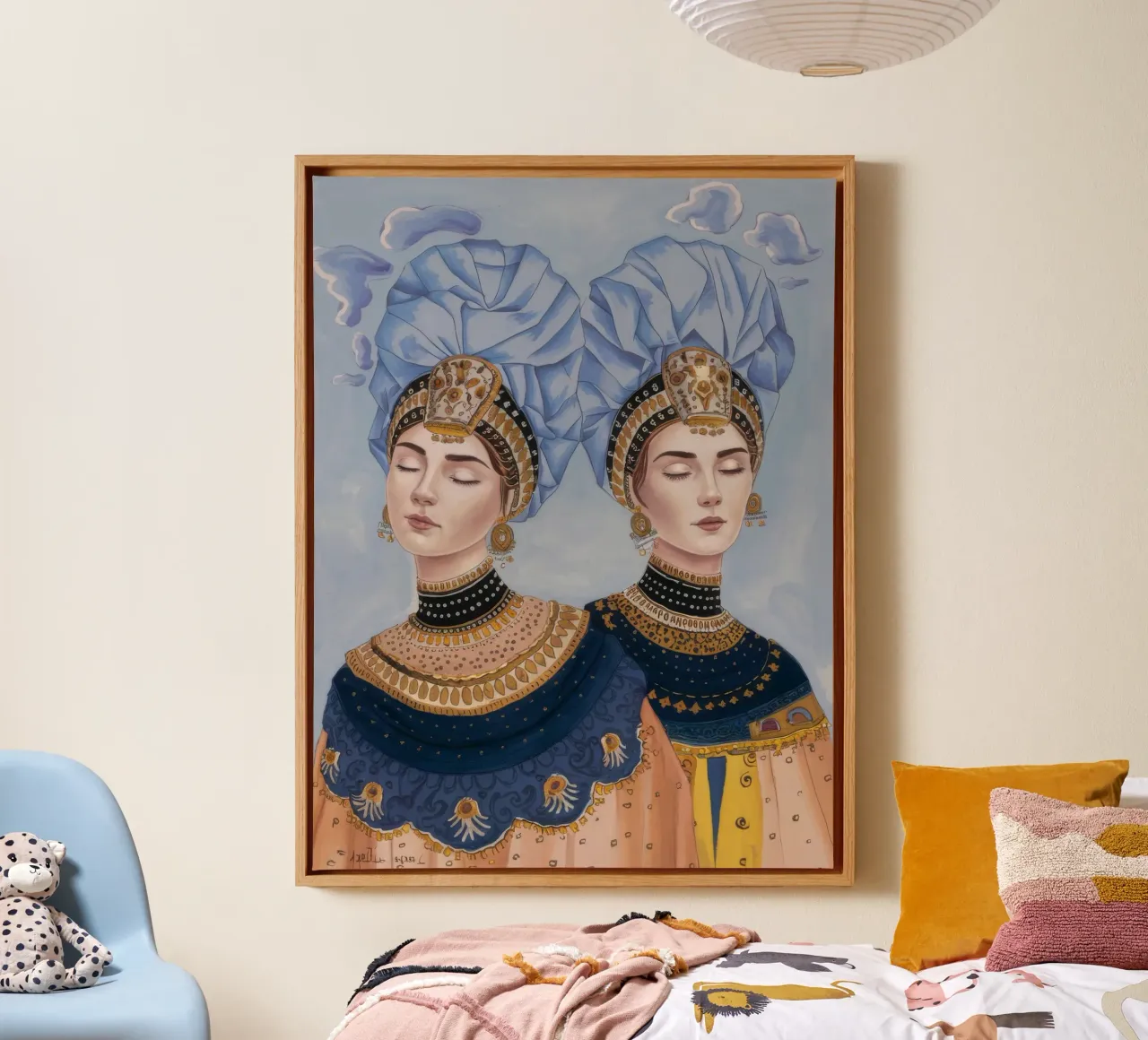 Gilded Twin Serenity canvas by Vivid Reverie