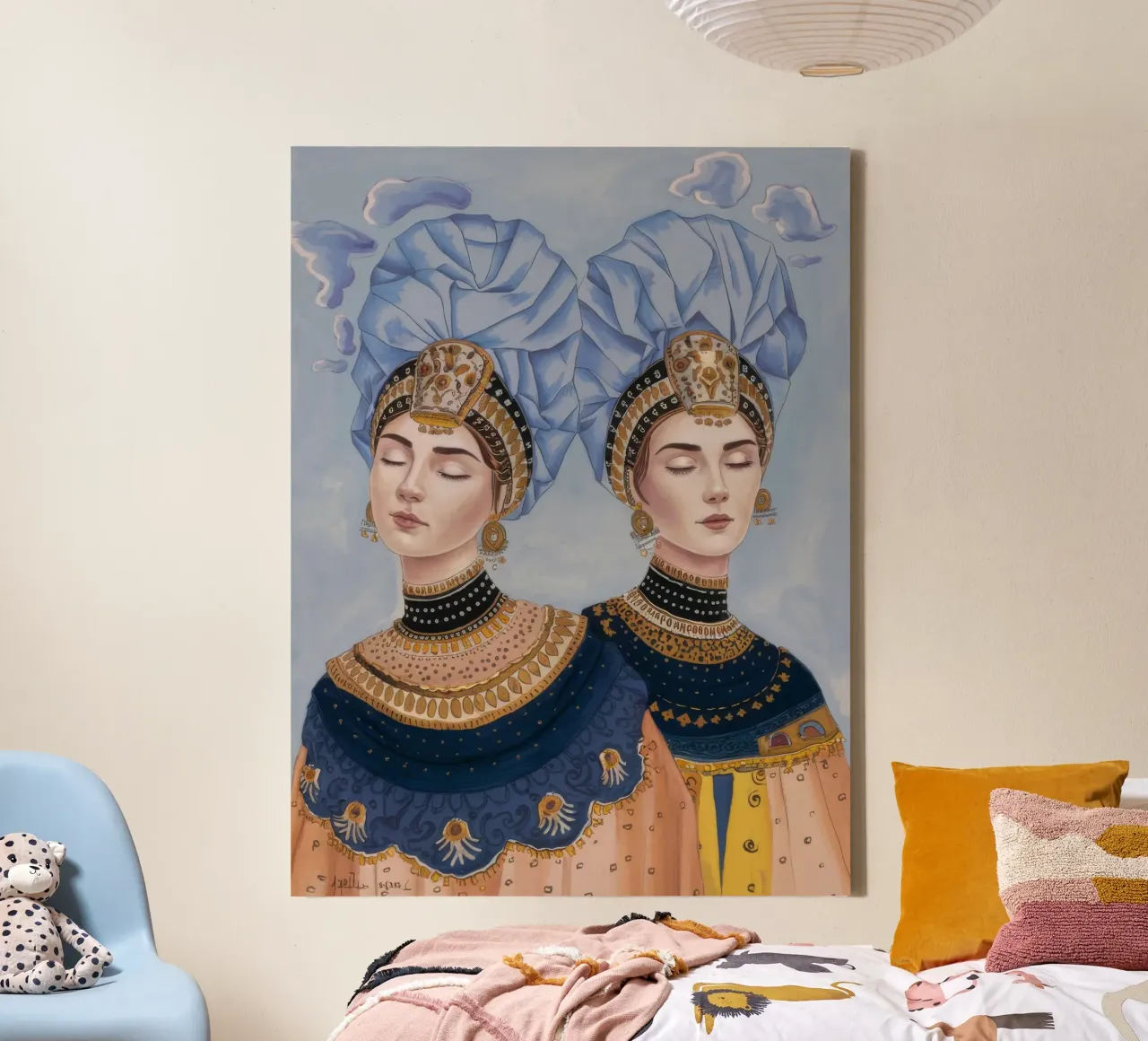 Gilded Twin Serenity canvas by Vivid Reverie