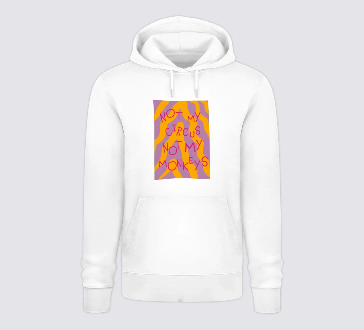 not my circus not my monkeys. felpa con cappuccio da FRICKE DESIGN