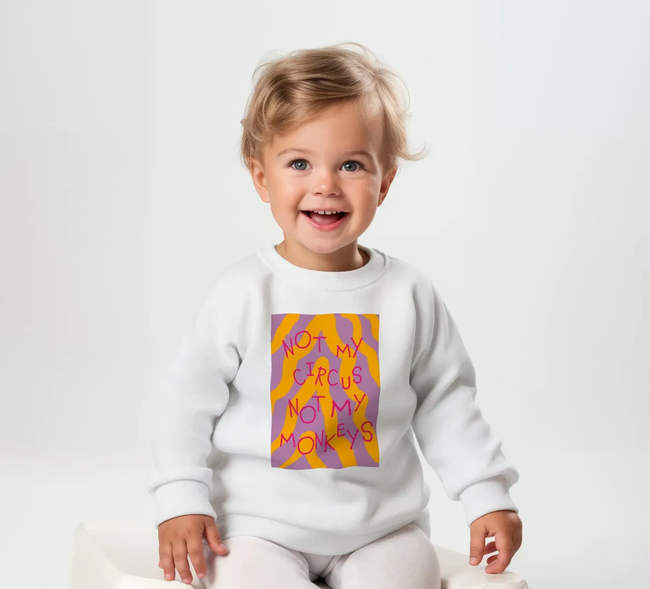 not my circus not my monkeys. felpa neonato da FRICKE DESIGN