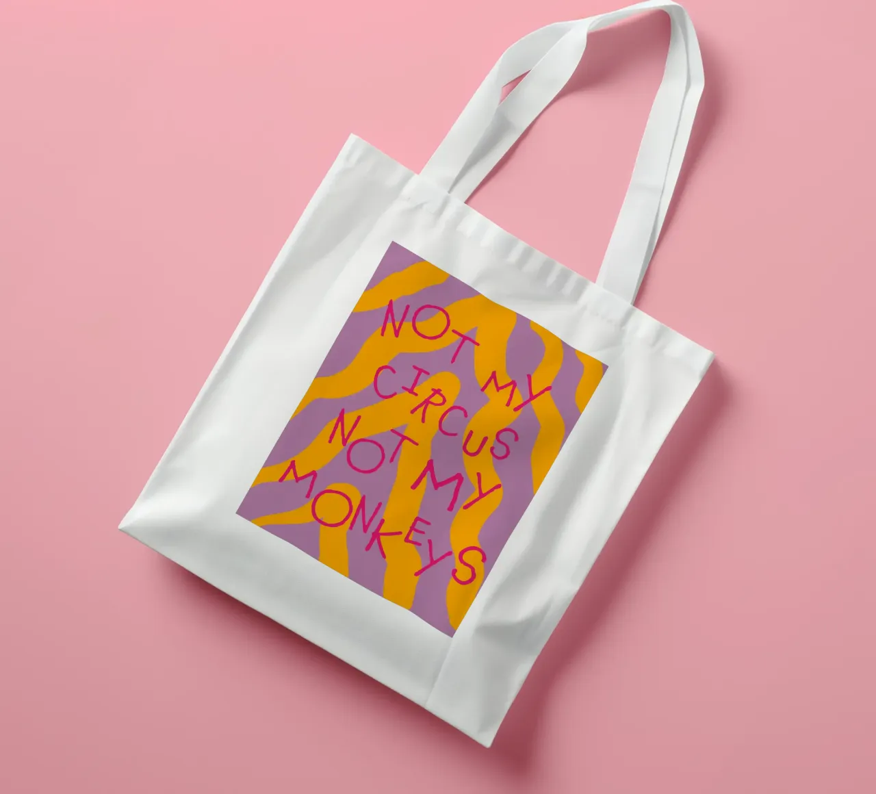 not my circus not my monkeys. borsa in juta da FRICKE DESIGN