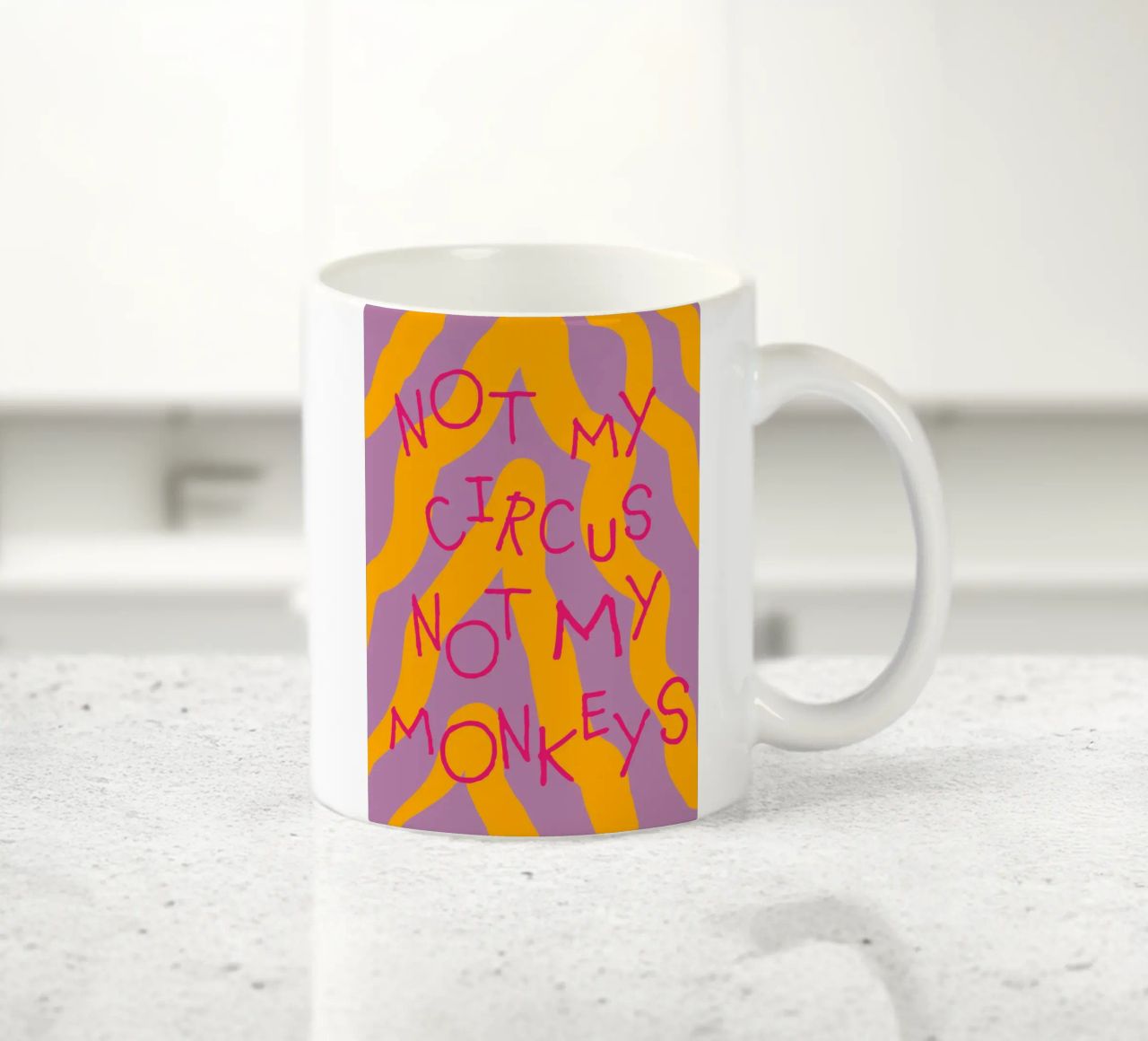 not my circus not my monkeys. tazza in ceramica da FRICKE DESIGN