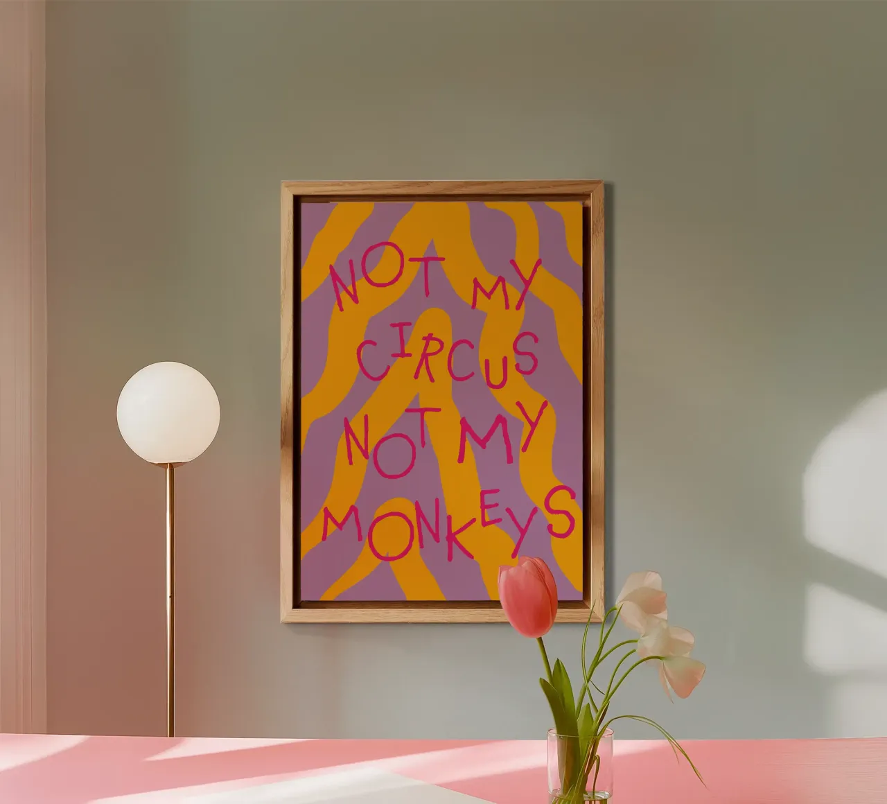 not my circus not my monkeys. alluminio dibond da FRICKE DESIGN
