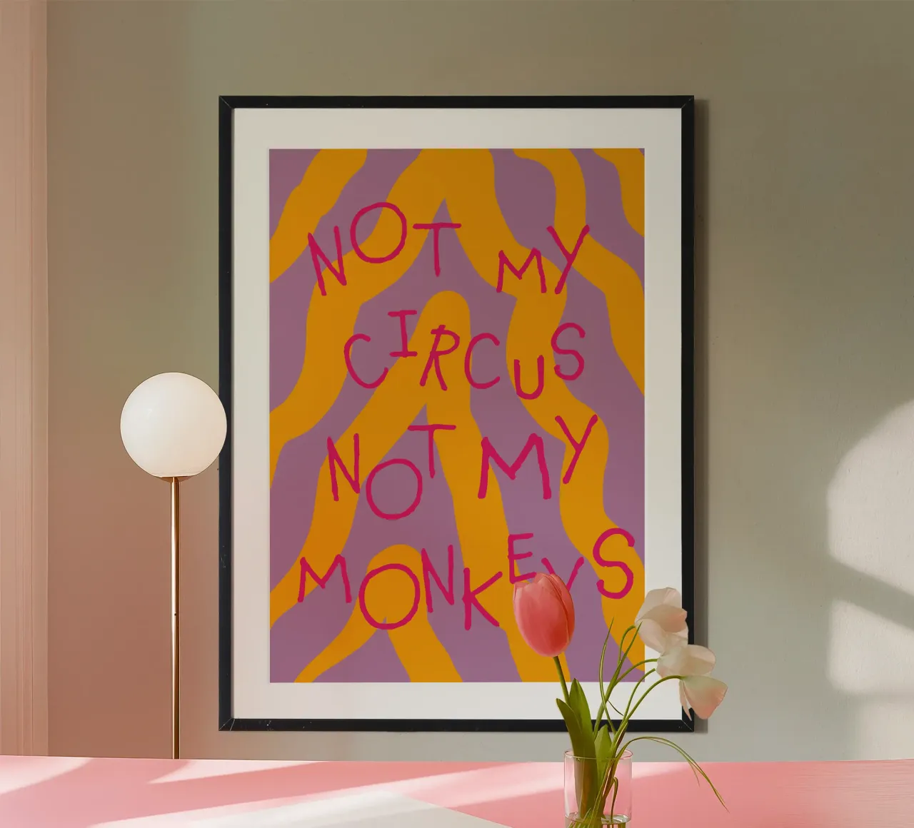 not my circus not my monkeys. carta hahnemühle da FRICKE DESIGN