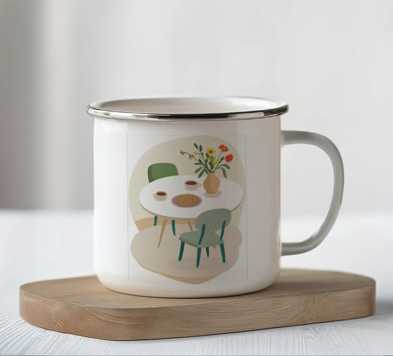 Windowside Coffee Rust emaille mok van Moonlite Desire
