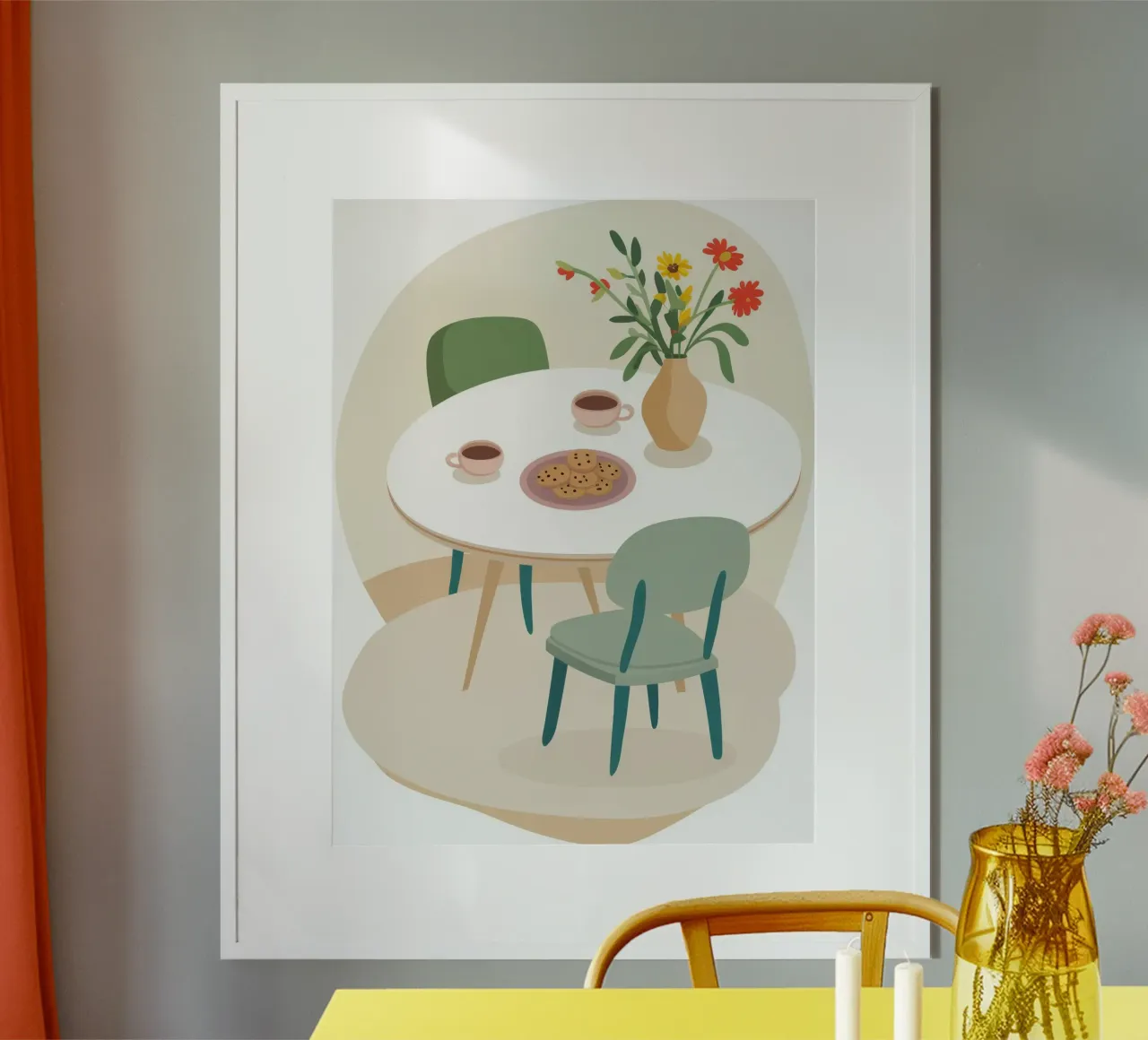 Café junto a la ventana Calma poster de Moonlite Desire