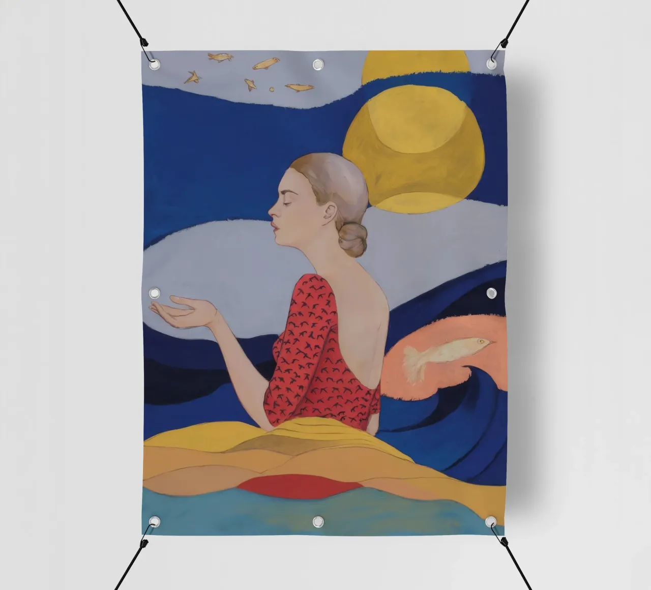 Punto di luna riposa telo in pvc da Vivid Reverie
