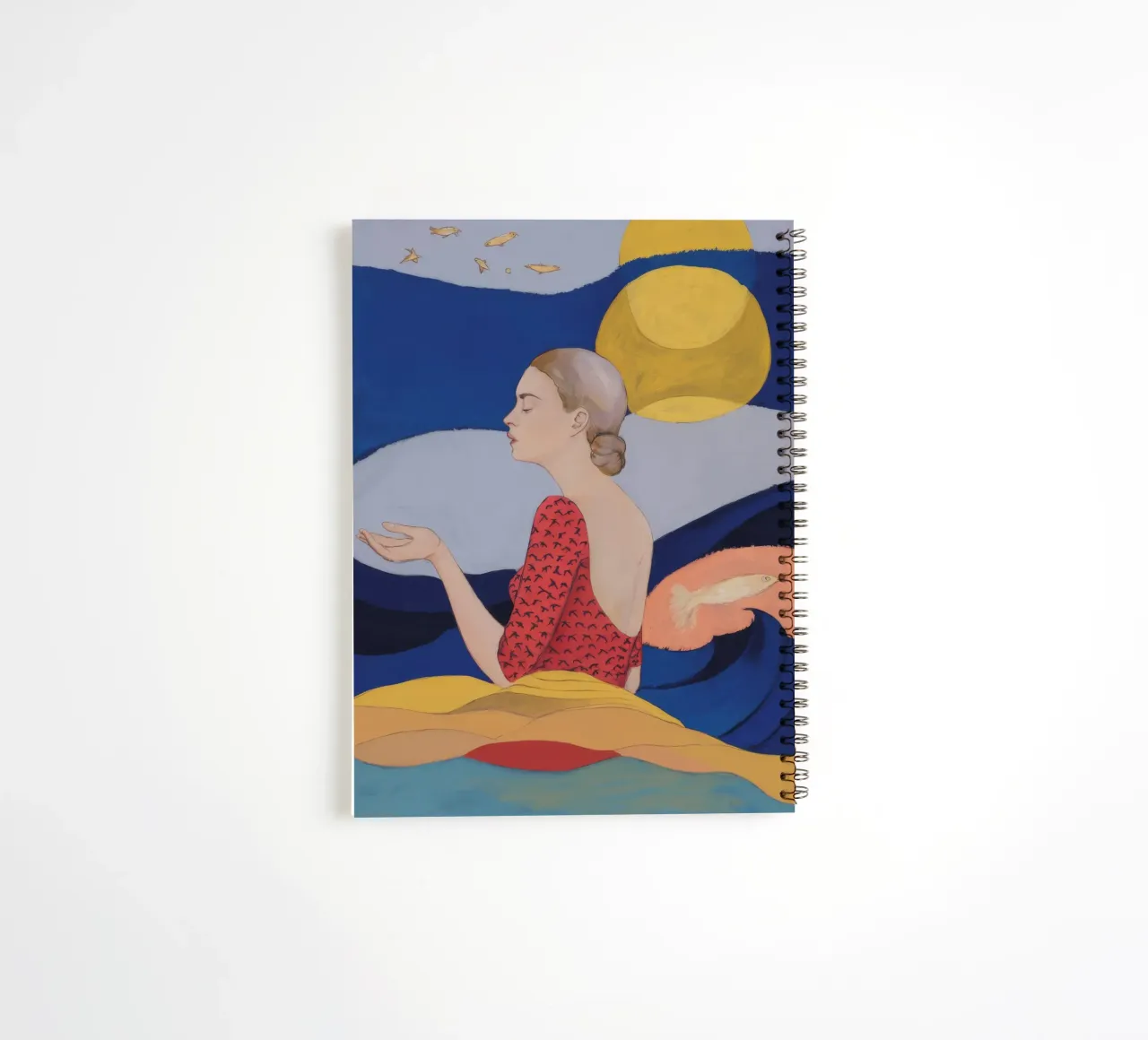 Moon Dot Repose spiral notebook by Vivid Reverie
