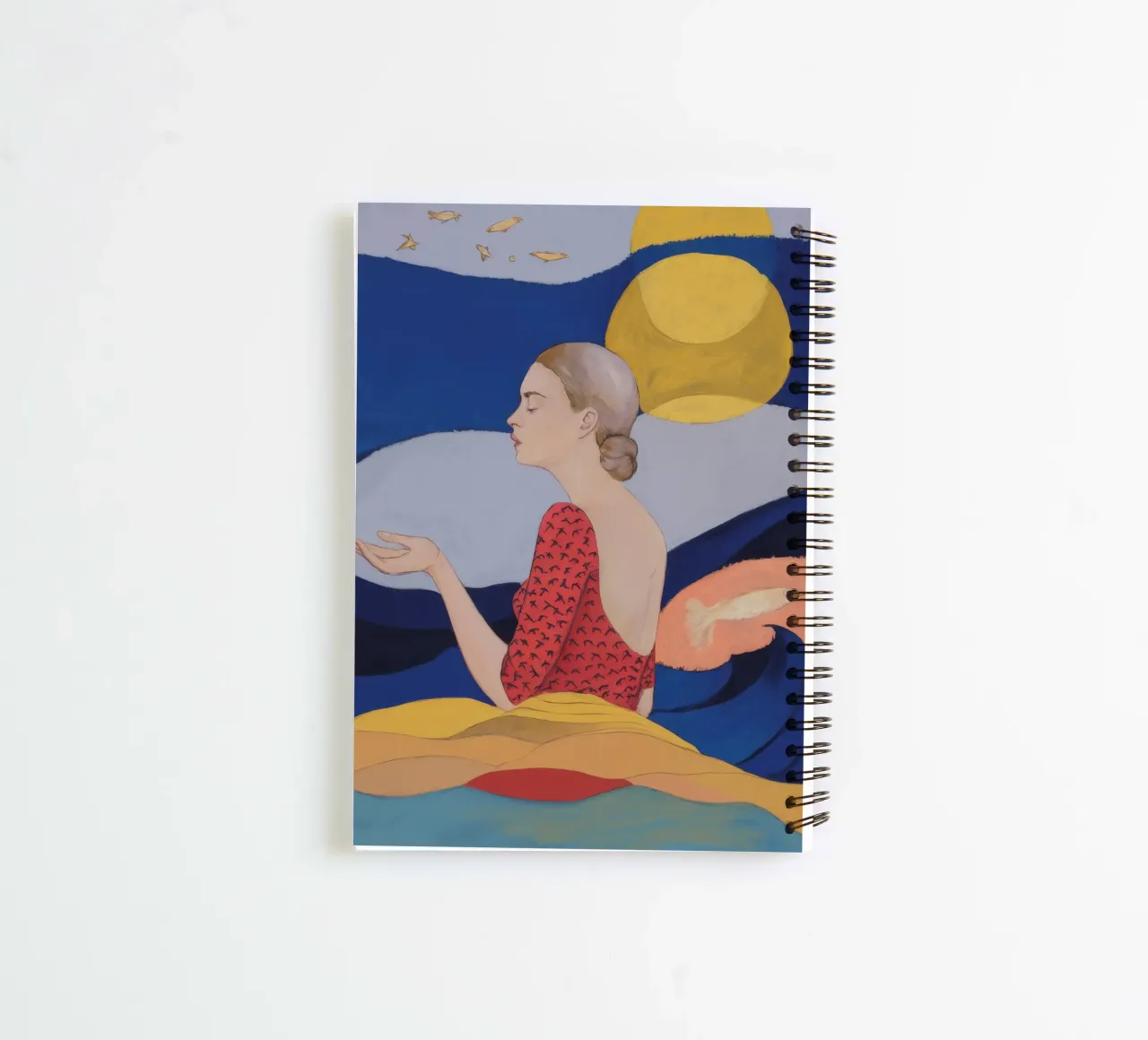 Moon Dot Repose spiral notebook by Vivid Reverie