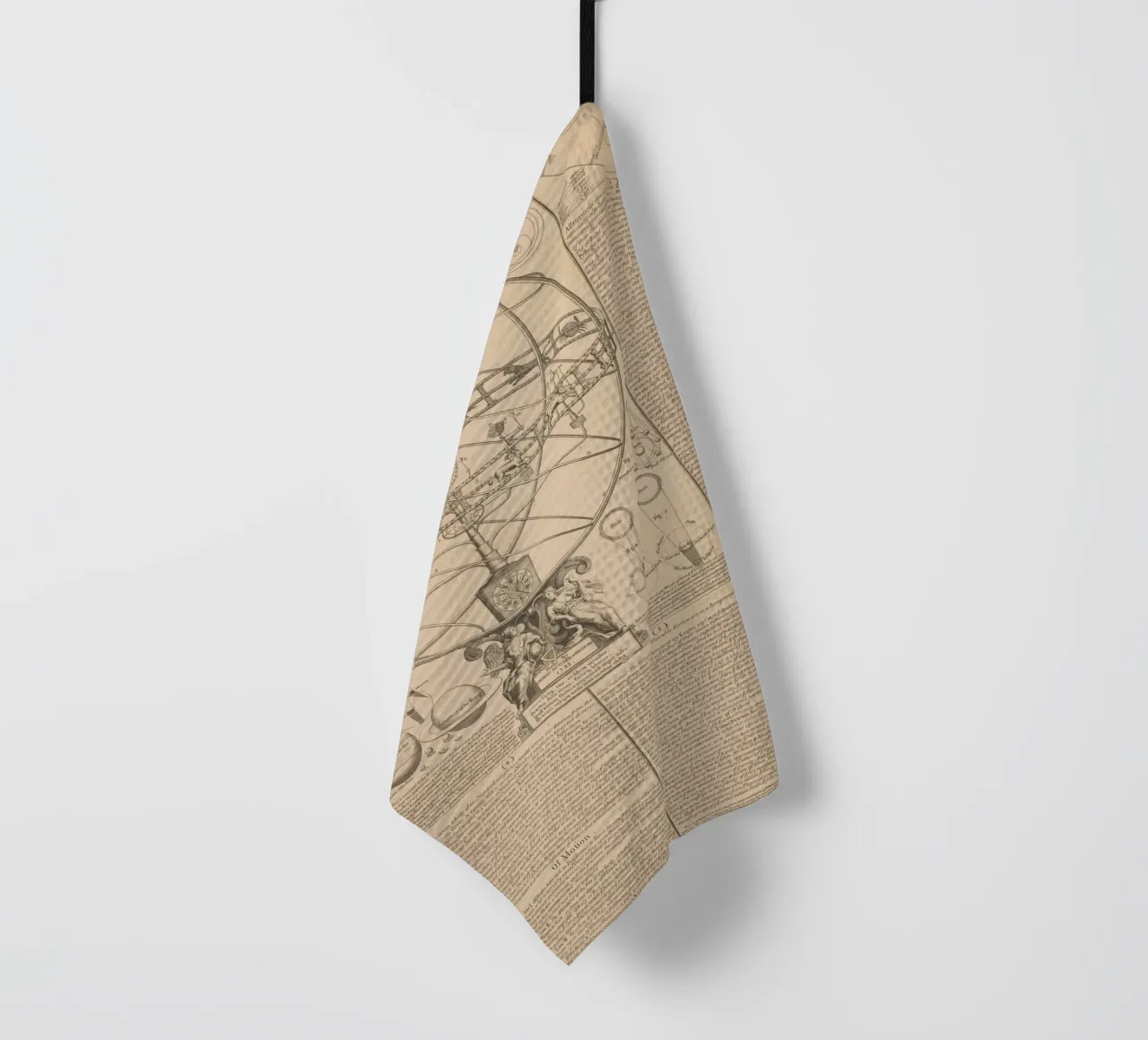 Vintage Orrery Celestial Map - Astronomy & Cosmology Art tea towel by ClubArt