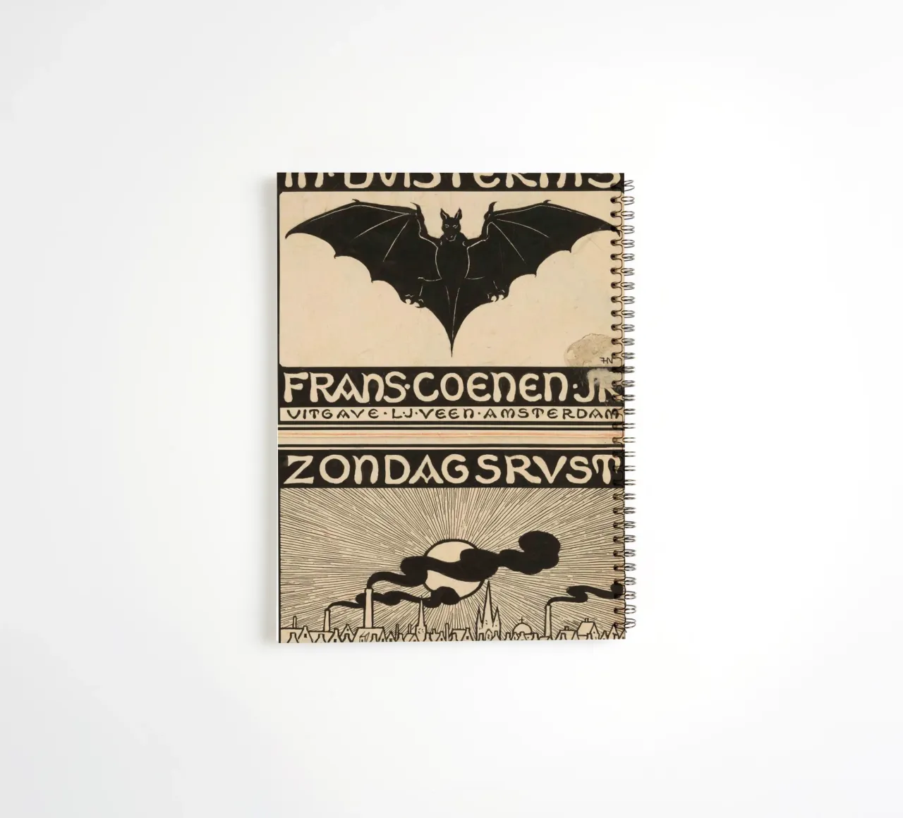 Jan Toorop - "In Darkness" & "Sunday Rest" - Dutch Art Nou spiral notebook by ClubArt