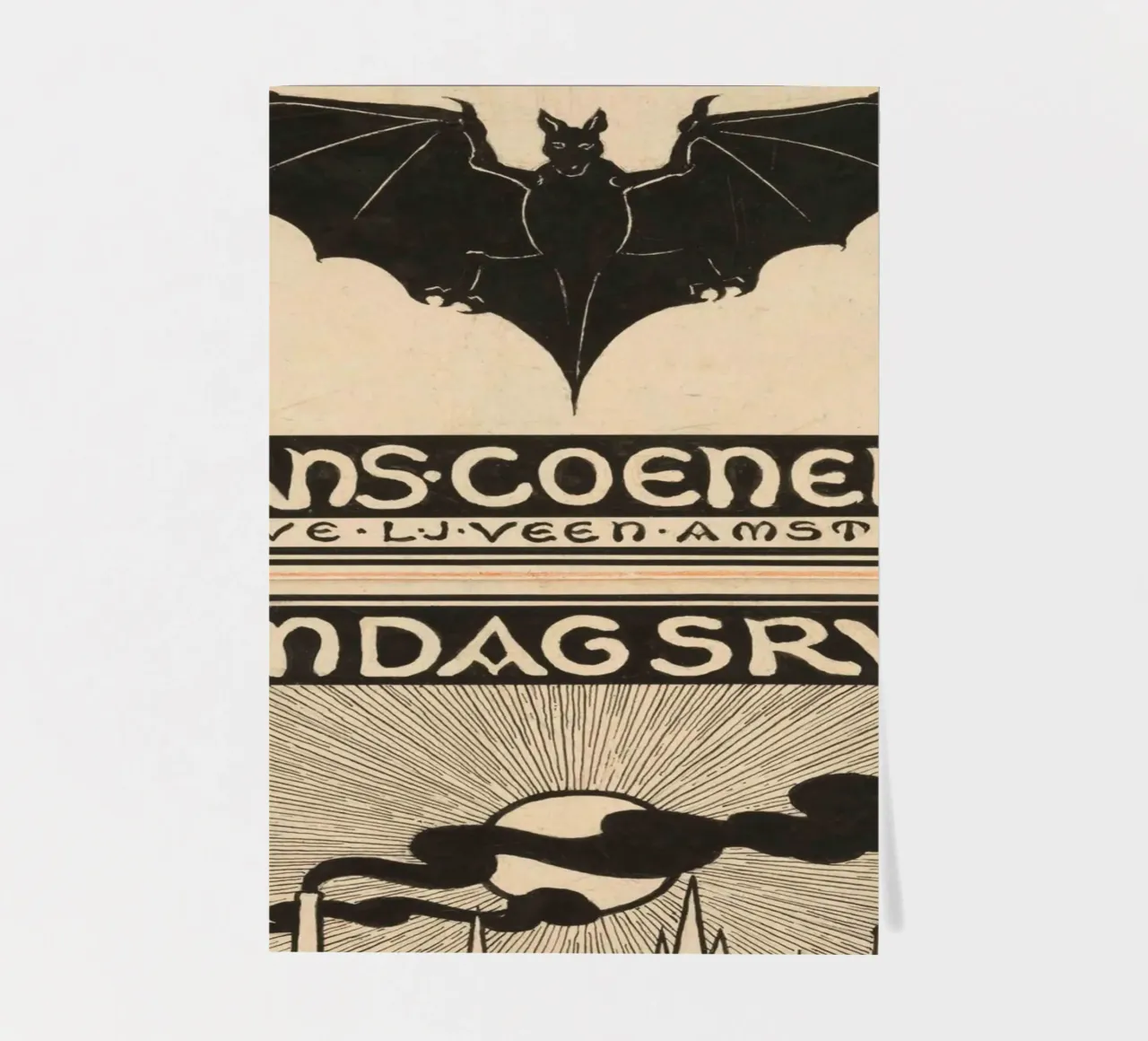 Jan Toorop - "In Darkness" e "Sunday Rest" - Art Nou olandese foglio adesivo da ClubArt