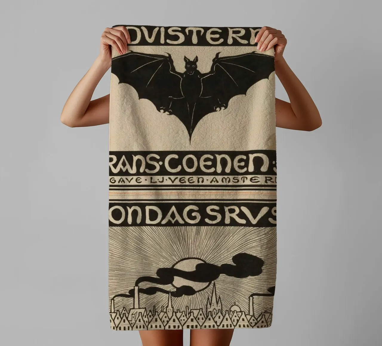 Jan Toorop - "In Darkness" & "Sunday Rest" - Dutch Art Nou towel by ClubArt