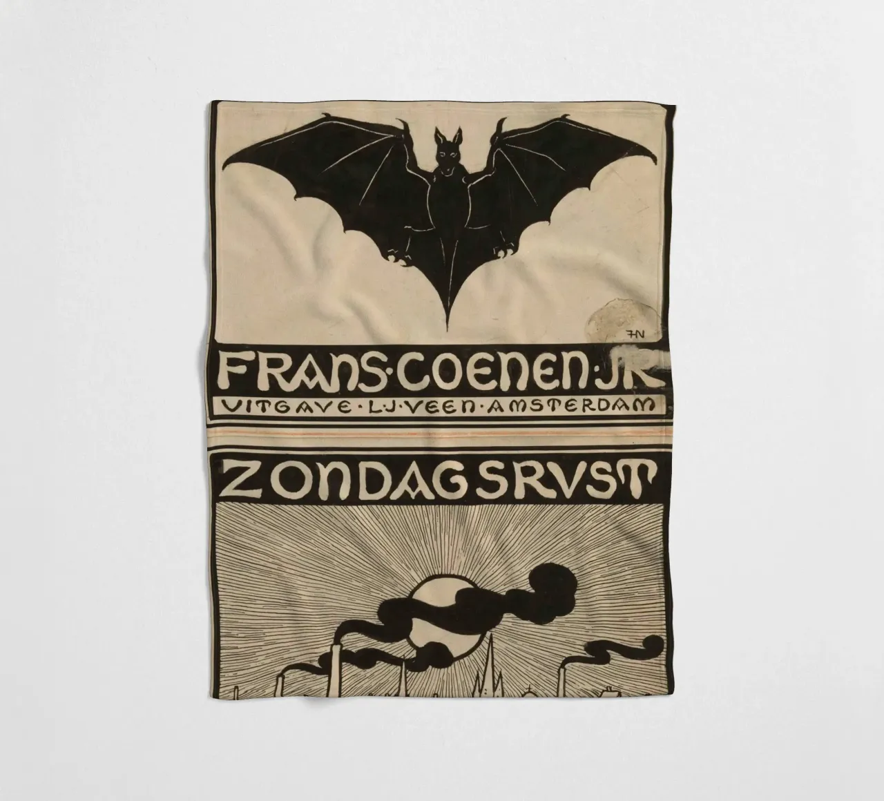 Jan Toorop - "In Darkness" e "Sunday Rest" - Art Nou olandese coperta in pile da ClubArt