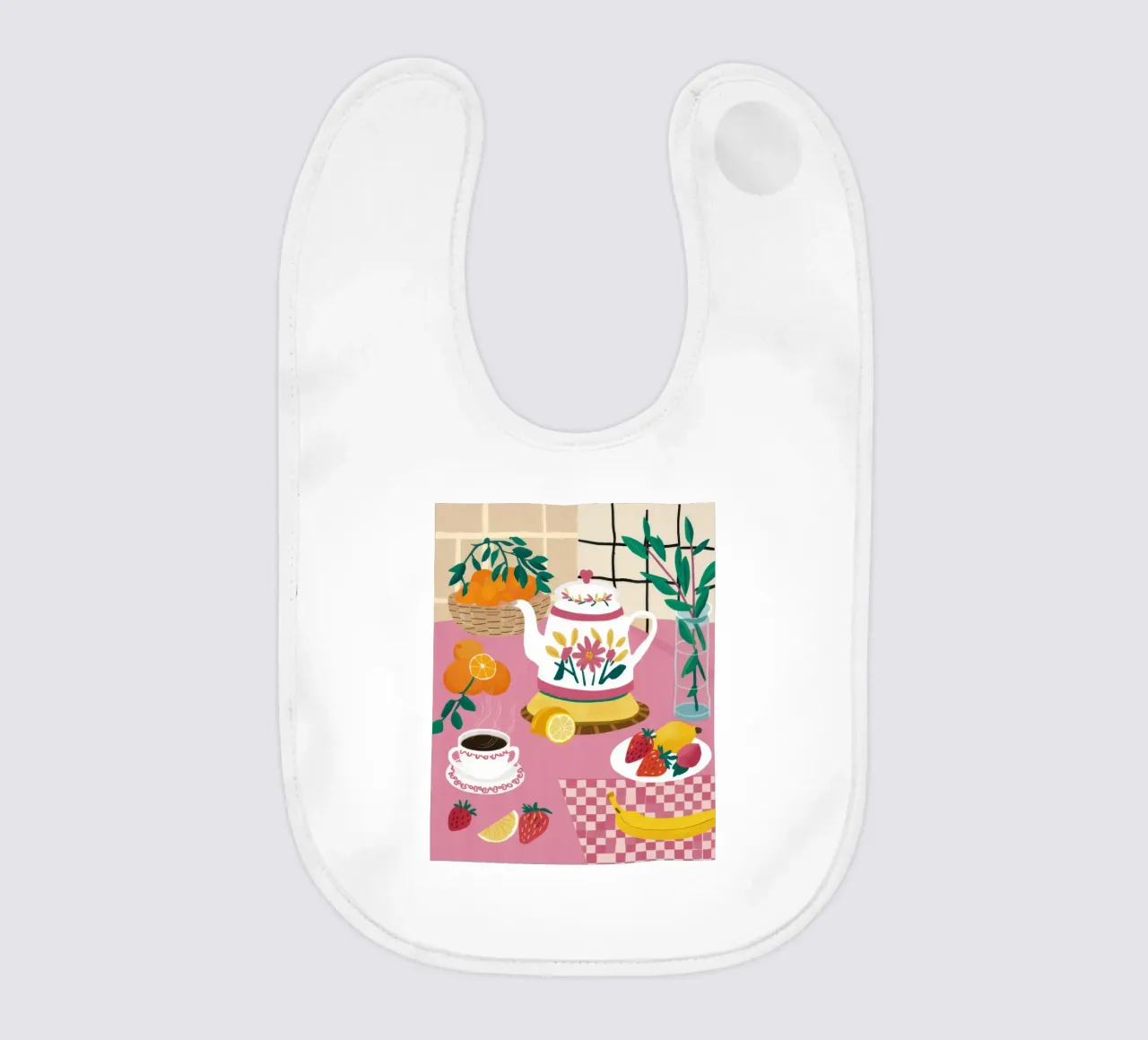Colazione in cucina a scacchi bavaglino da Moonlite Desire