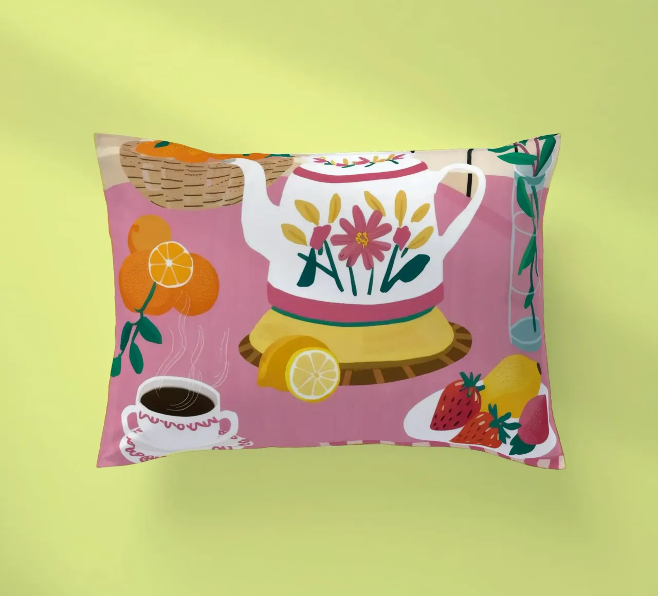 Colazione in cucina a scacchi cuscino da Moonlite Desire