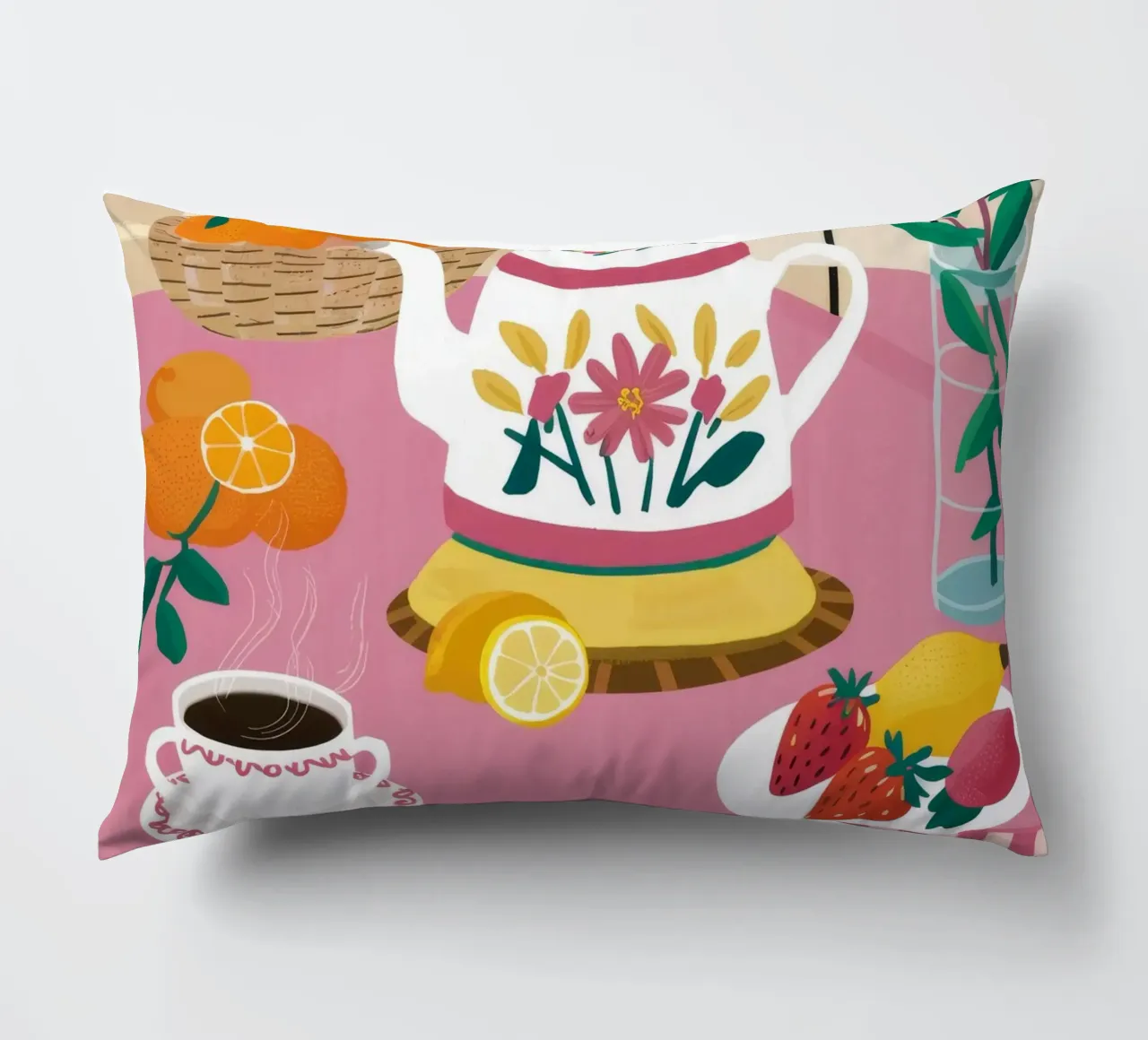 Colazione in cucina a scacchi cuscino da Moonlite Desire