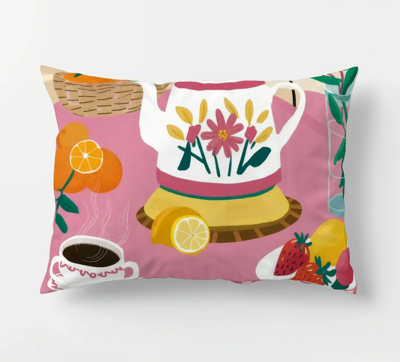 Colazione in cucina a scacchi cuscino da Moonlite Desire