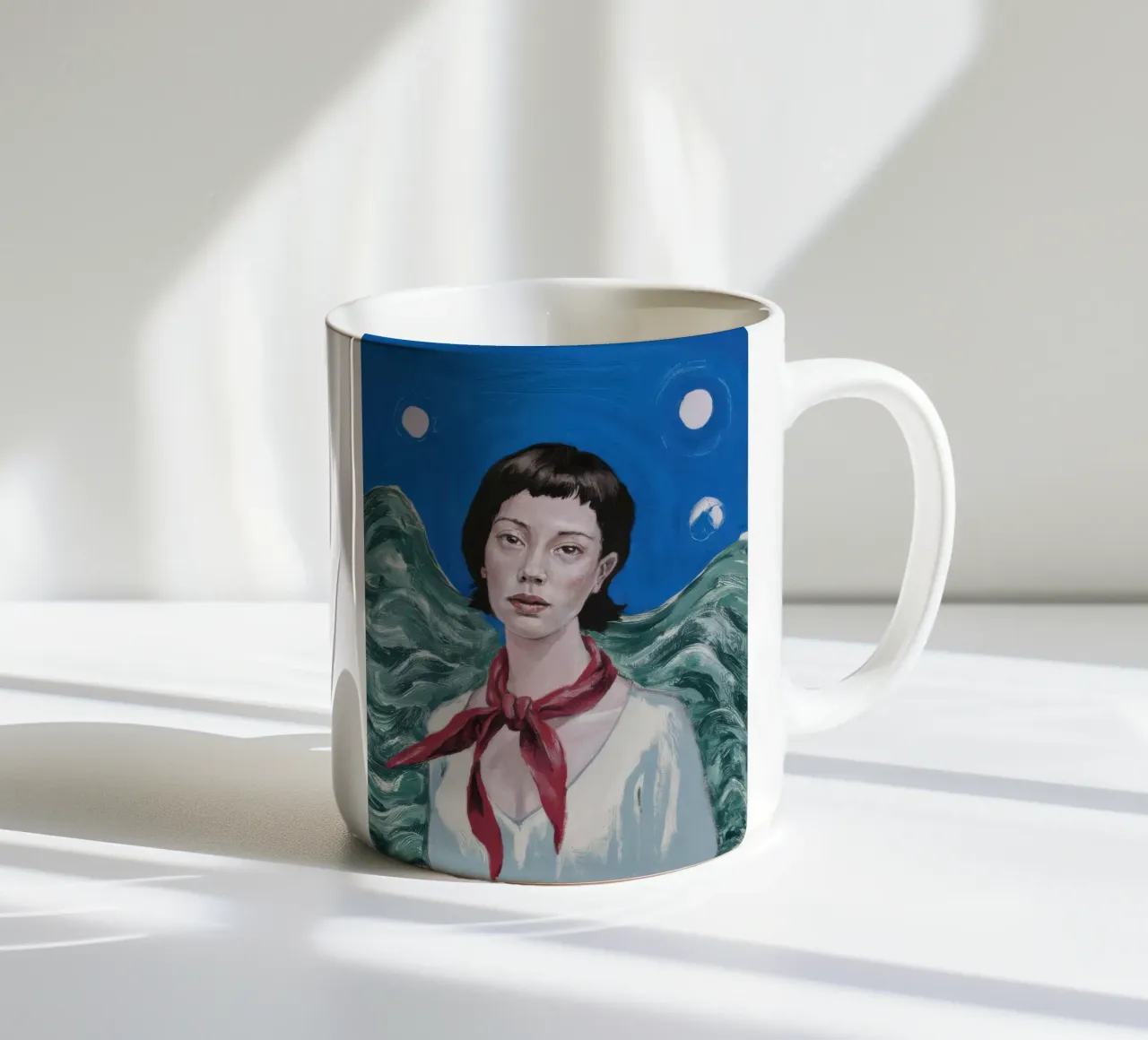 Picco della sciarpa cremisi tazza in ceramica da Vivid Reverie