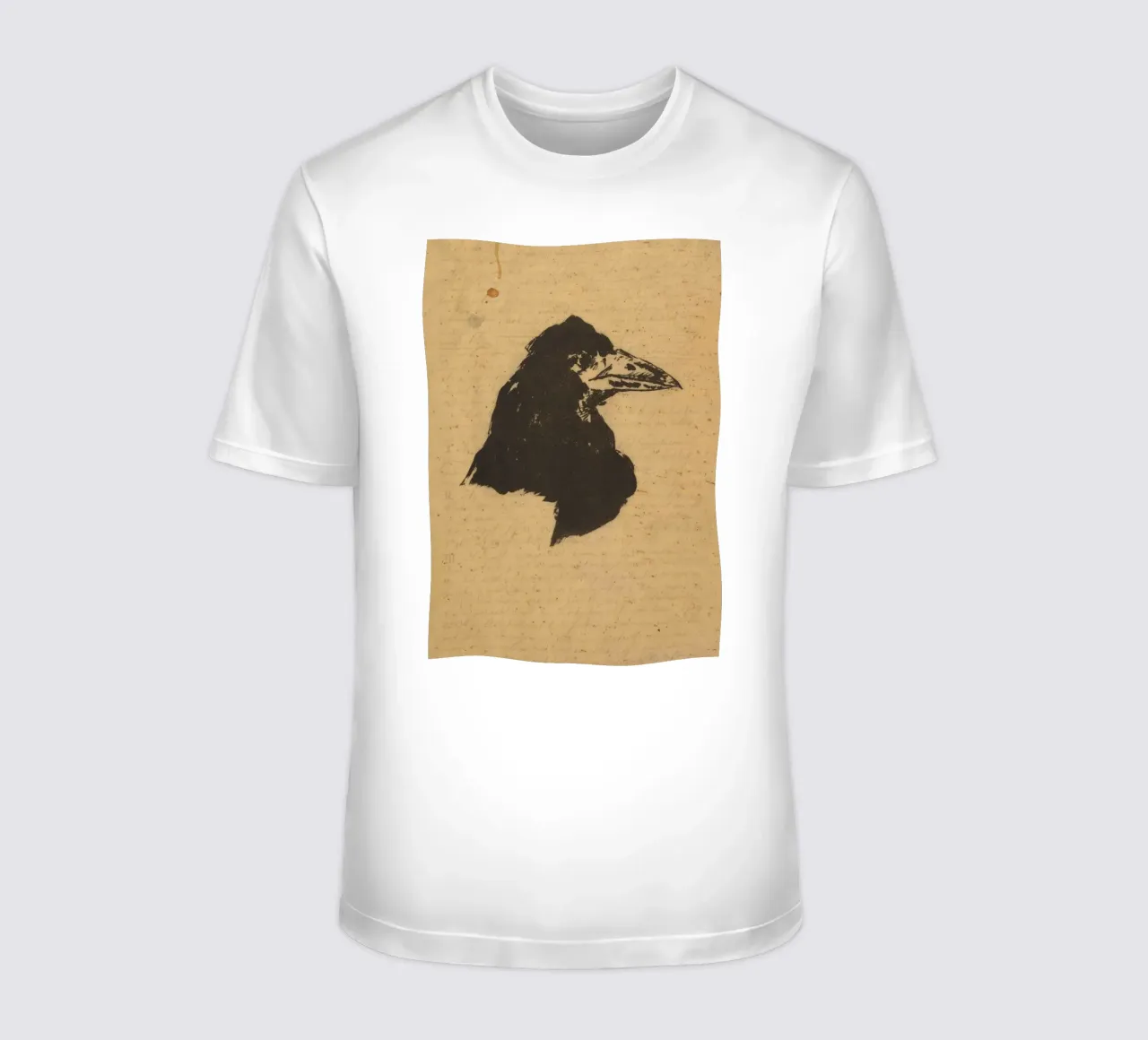 Silhouette vintage di testa di corvo - Dark Academia Bird Art t-shirt da ClubArt