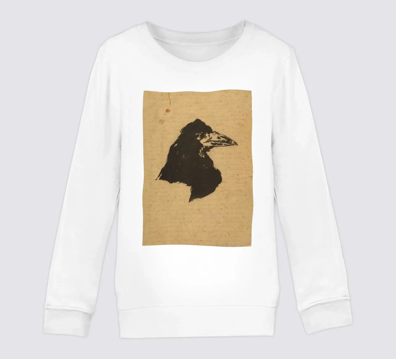 Silhouette vintage di testa di corvo - Dark Academia Bird Art felpa bambino da ClubArt