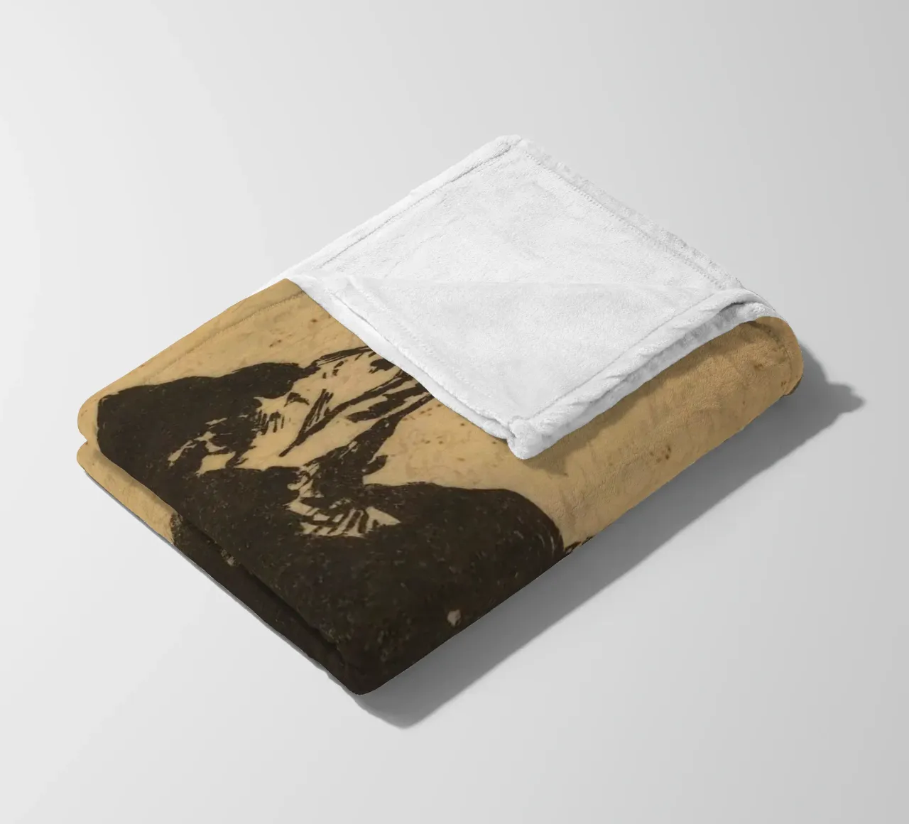 Silhouette vintage di testa di corvo - Dark Academia Bird Art coperta in pile da ClubArt