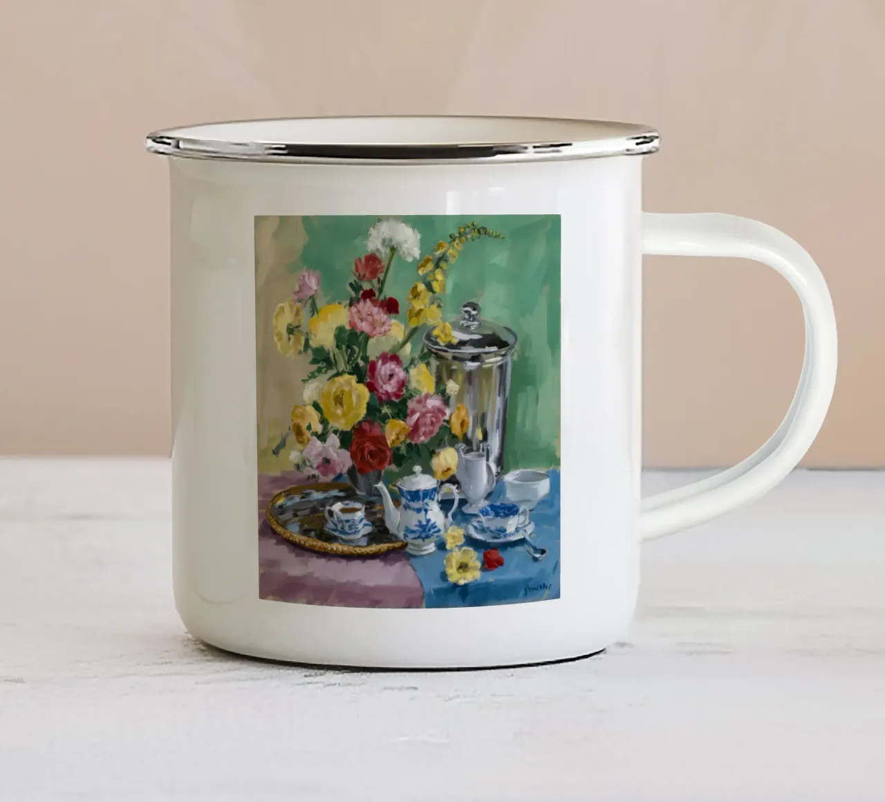 Samovar - Quiete floreale tazza in smalto da Lush Essence